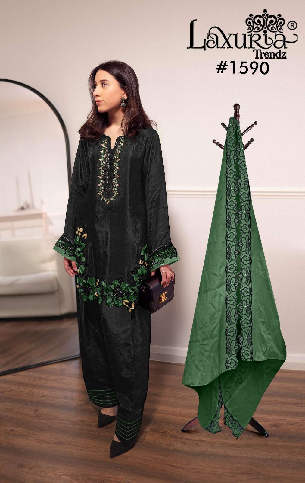 D No 1590 by Laxuria Trendz kurti collection manufacturers surat 