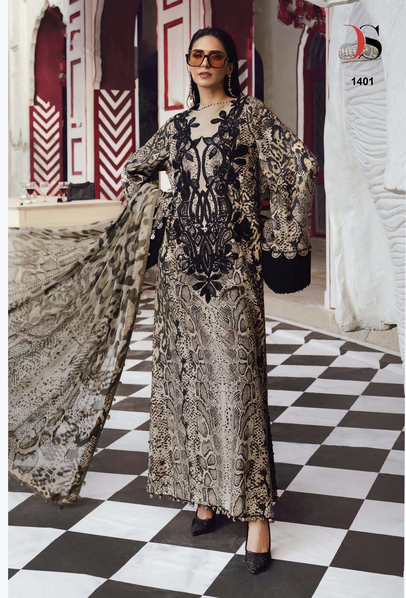 Design no 1401 by DEEPSY SUIT collection manufacturers surat 