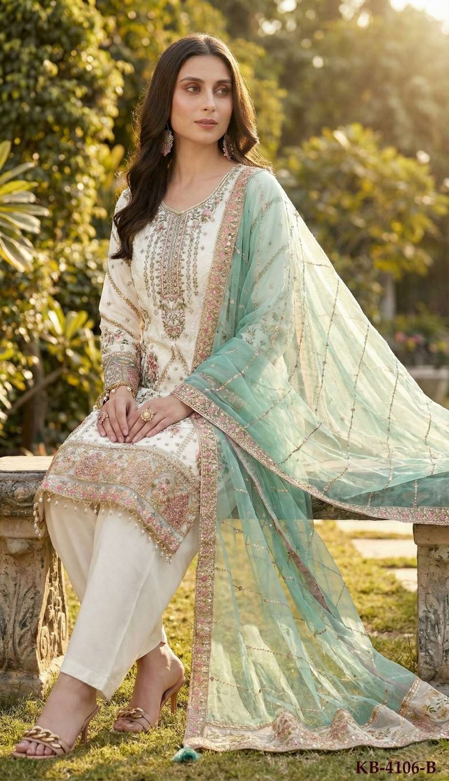 Design no KB 4106 d by KB SERIES suit collection manufacturers surat 