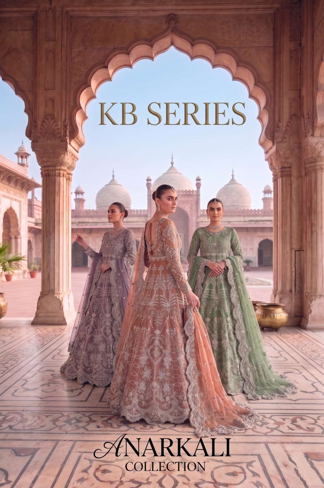 Design no KB 4110 BRIDAL ANARKALI GOWN collection manufacturers surat 