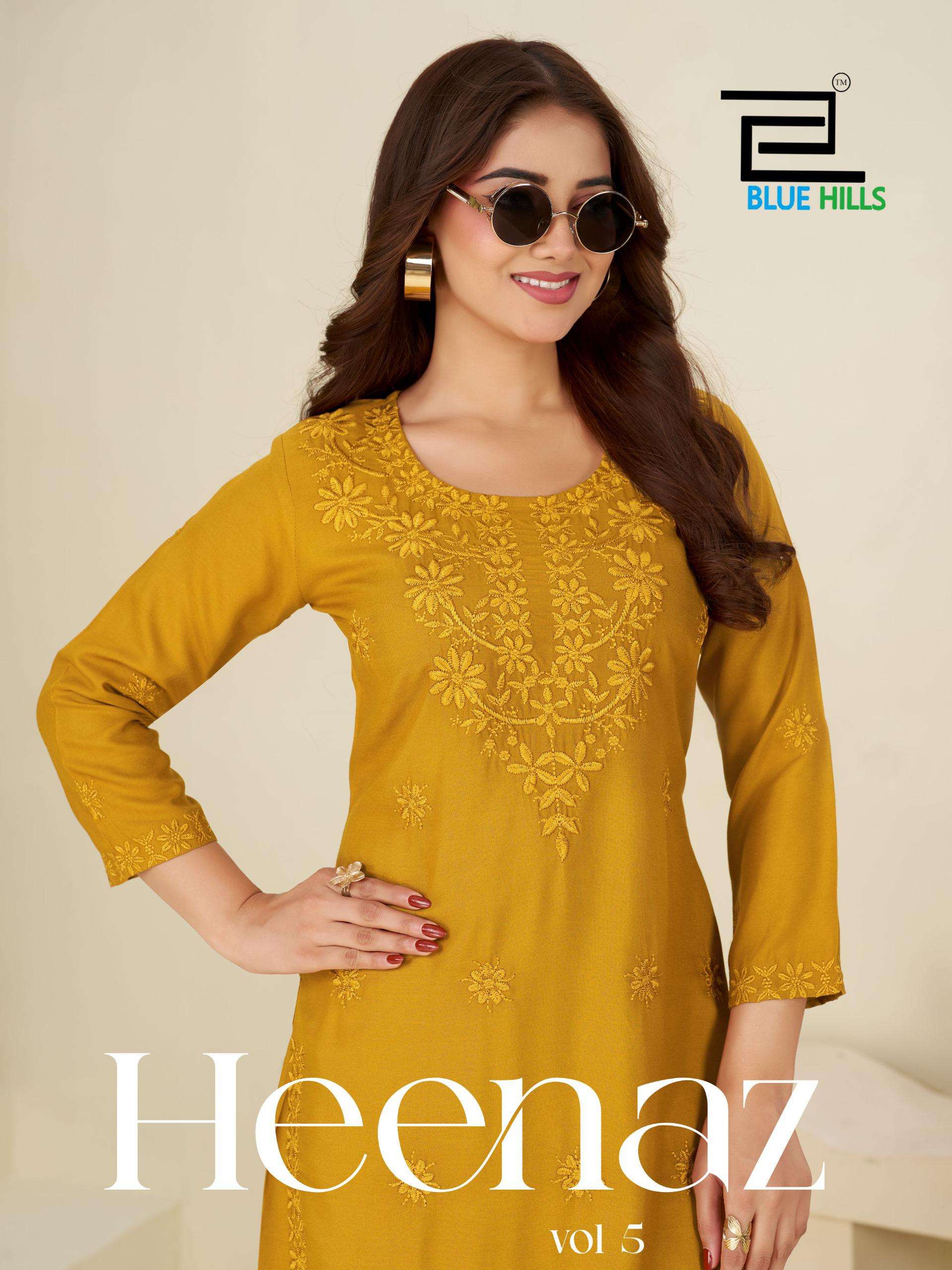 HEENAZ vol 5 by Blue Hills kurti collection manufacturers surat 