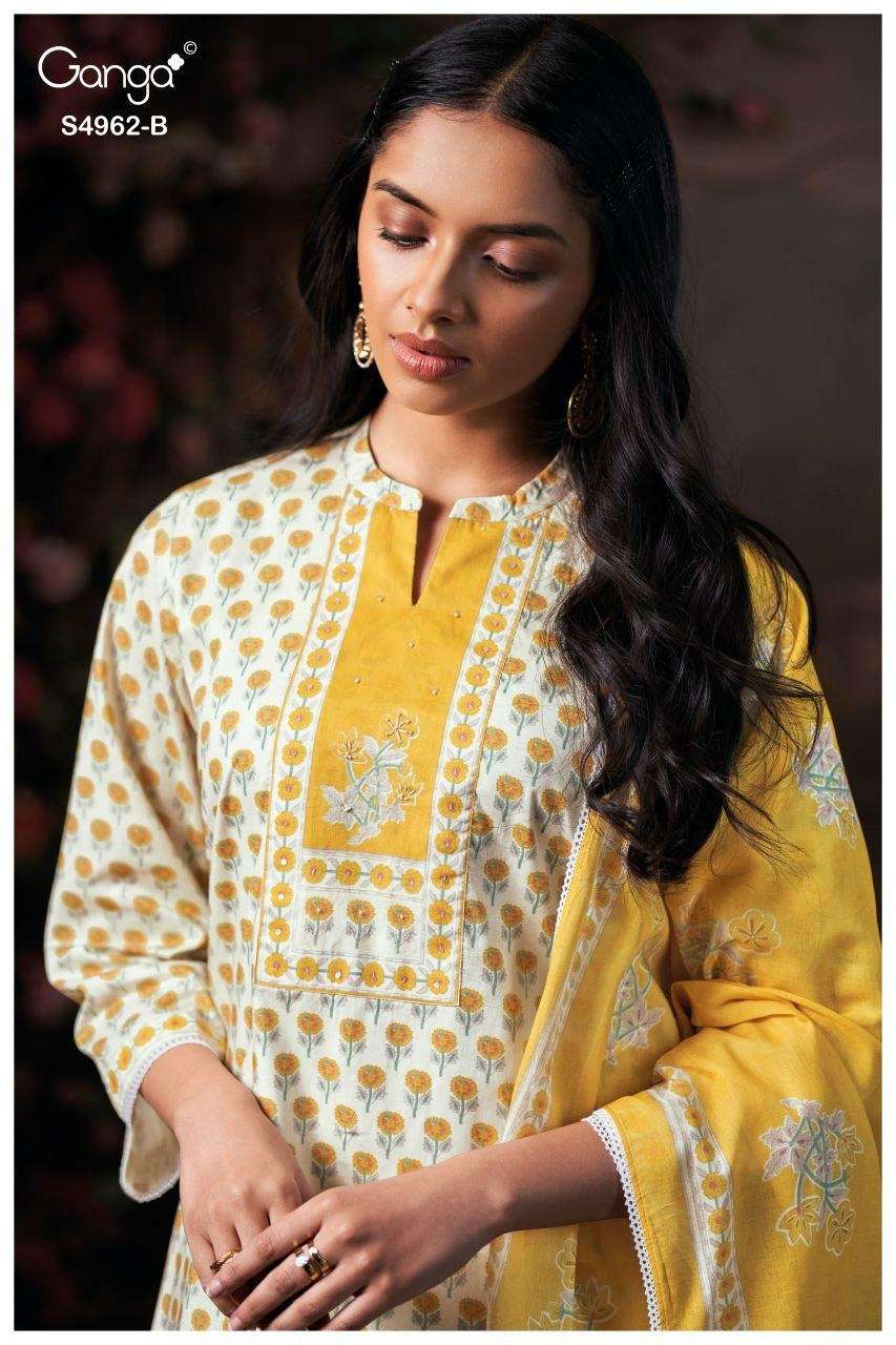 HIRANSHI 4962 by GANGA Suit collection manufacturers surat 
