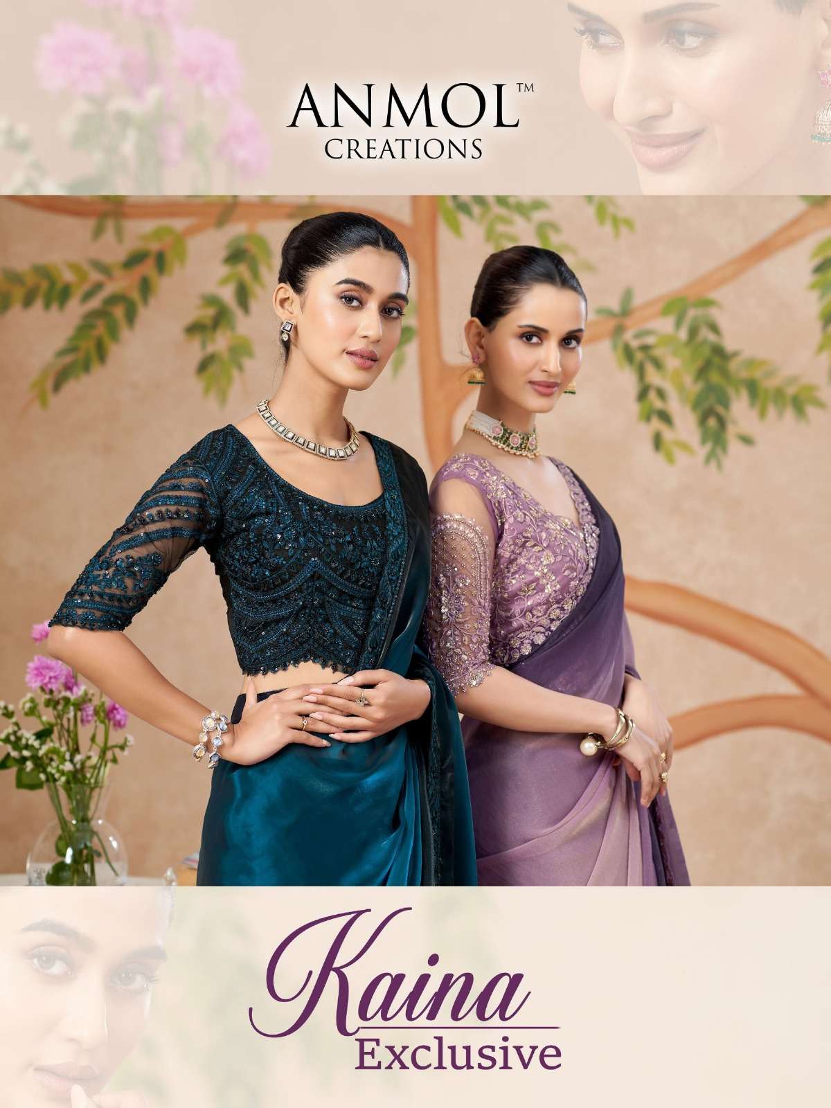 KAINA EXCLUSIVE SERIES  2401 TO 2412 nx By ANMOL CREATION saree Collection manufacturer surat 