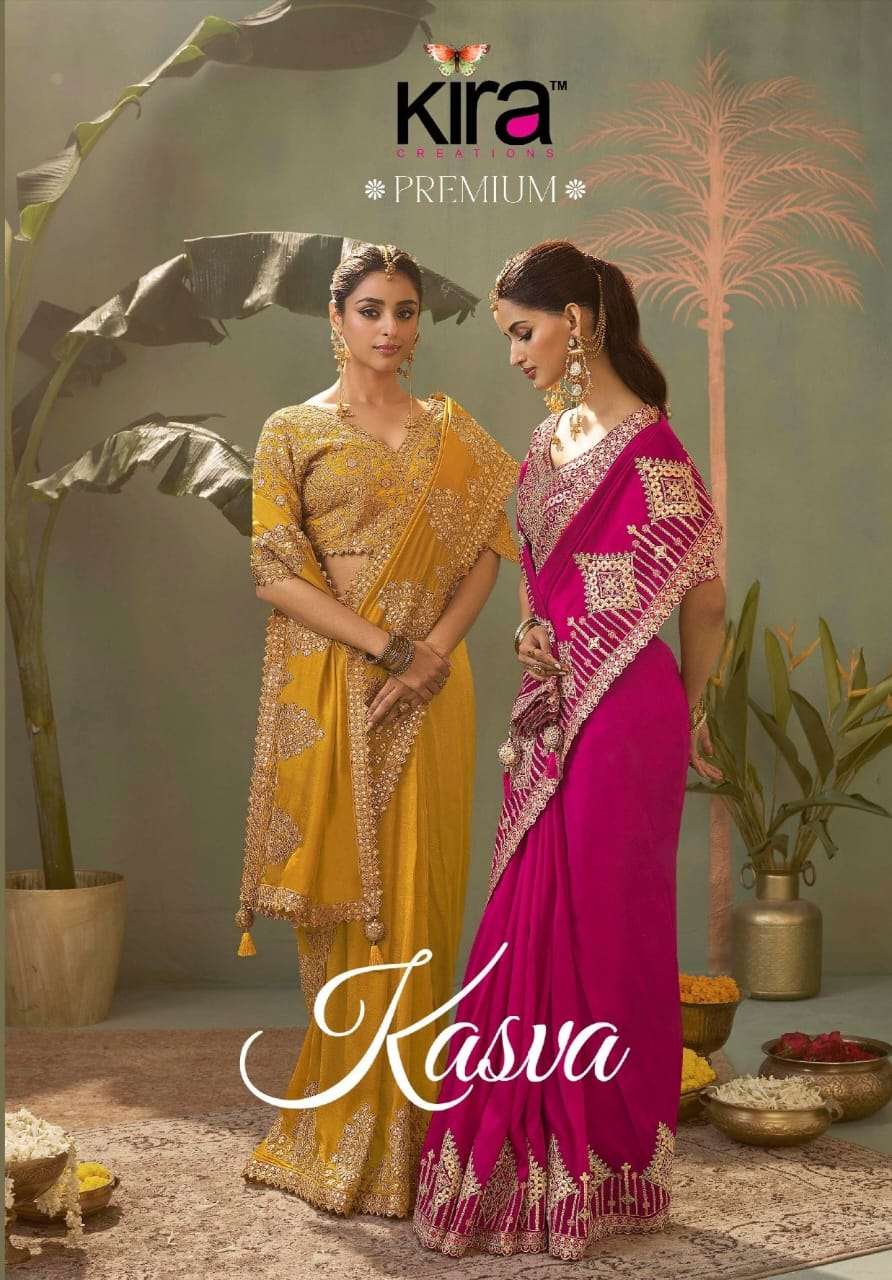 Kasva Silk vol 1 by Kira saree Collection manufacturer surat 