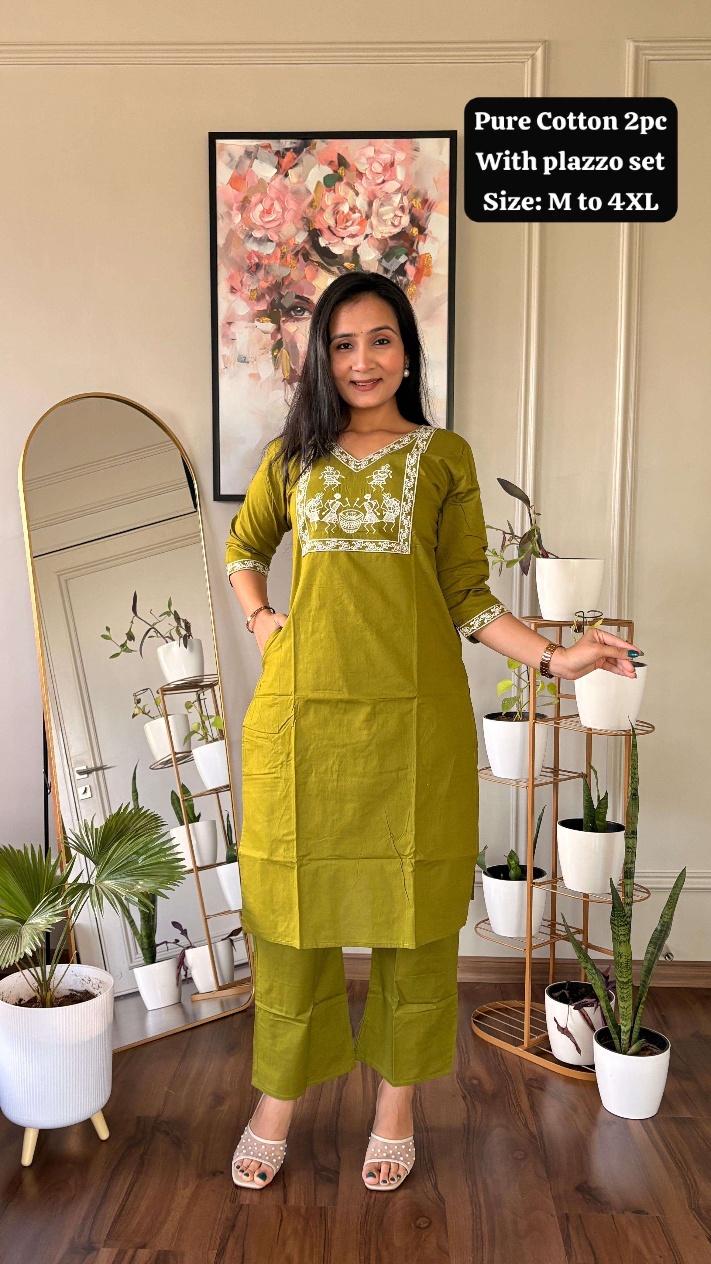 KURTI PLAZZO collection manufacturers surat 