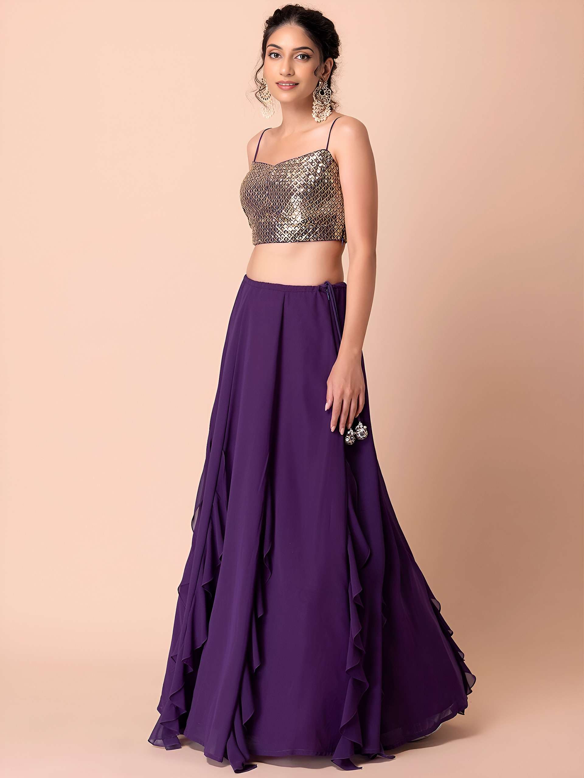 Product Code 15072 Purple By Zeel lehenga choli collection manufacturers surat 