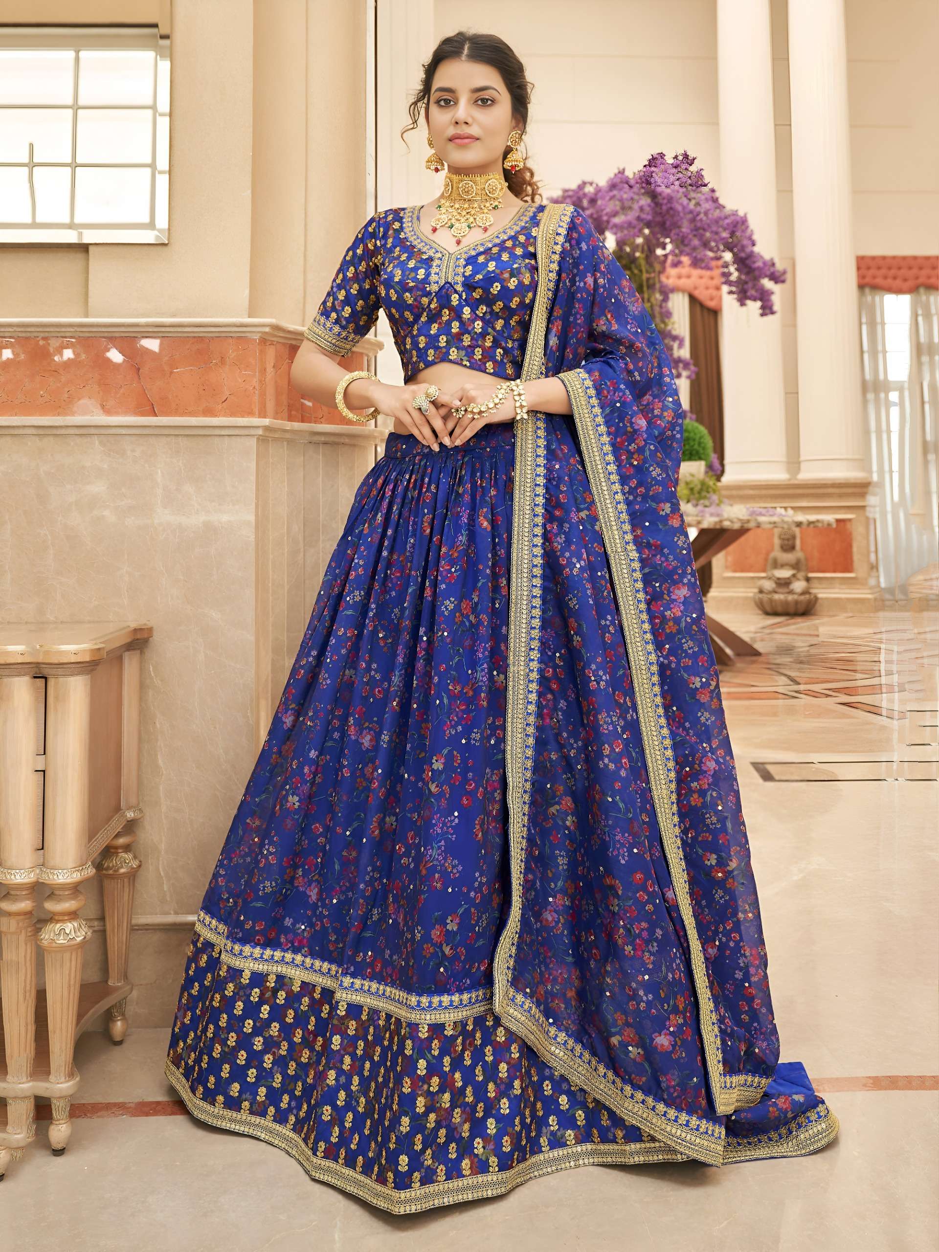 Product Code 7421 lehenga choli collection manufacturers surat 