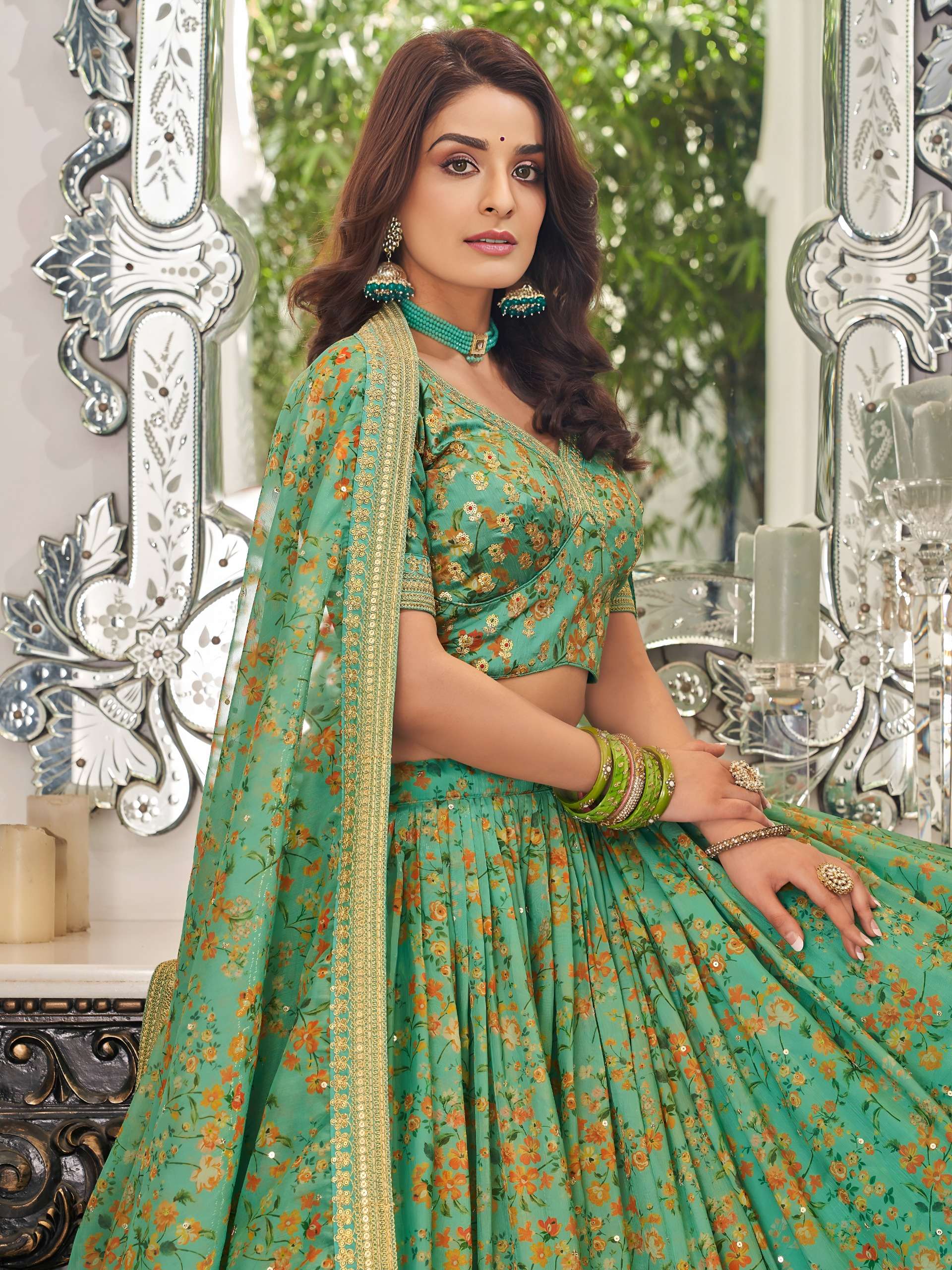 Product Code 7423 lehenga choli collection manufacturers surat 