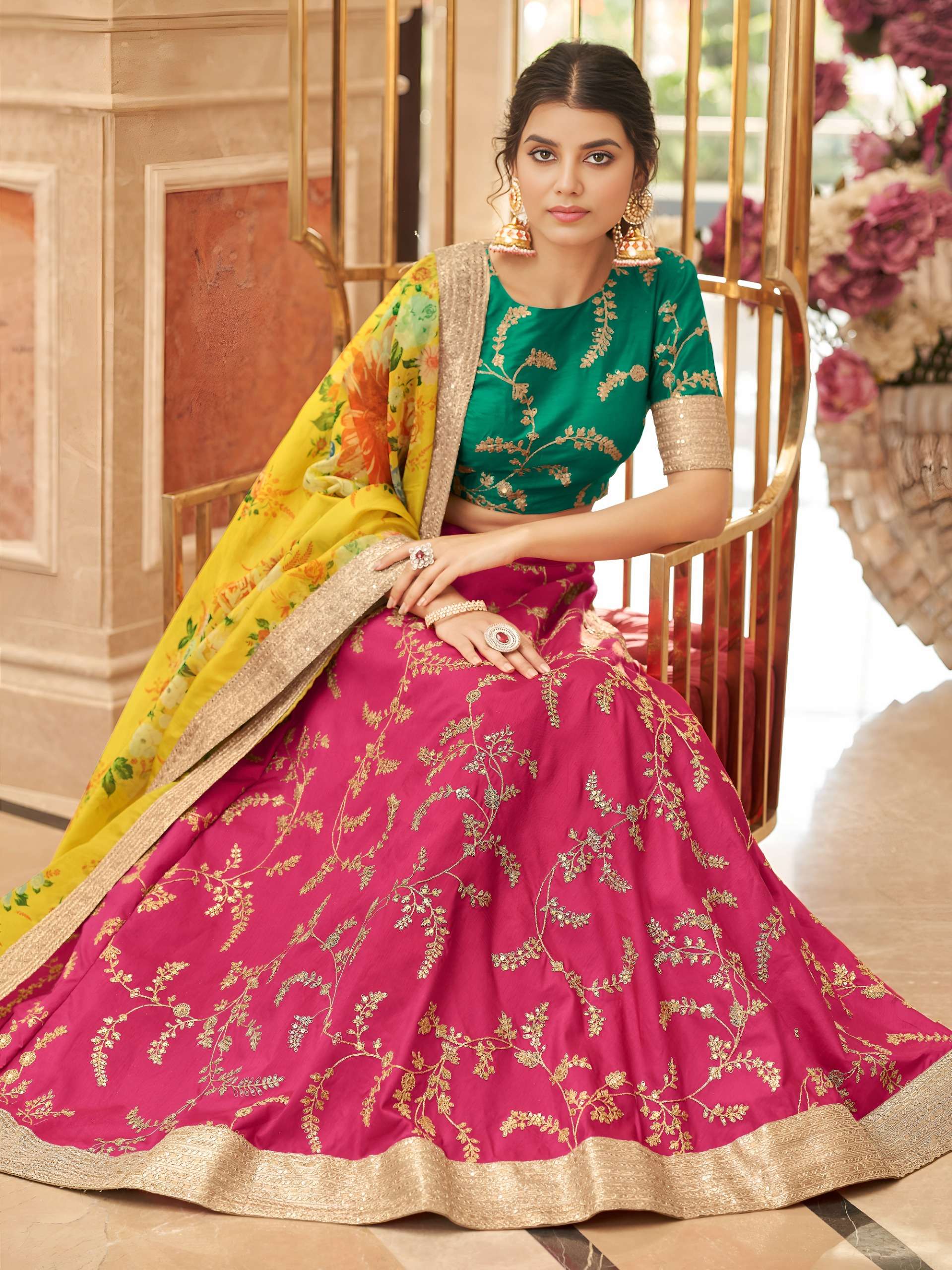 Product Code 7425 lehenga choli collection manufacturers surat 