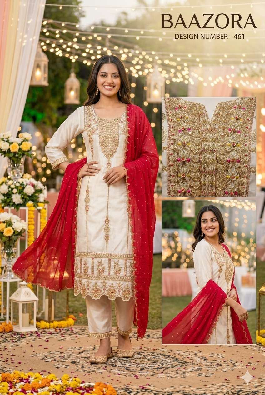 PURE SILK KURTI PANT WITH DUPATTA collection manufacturers surat 