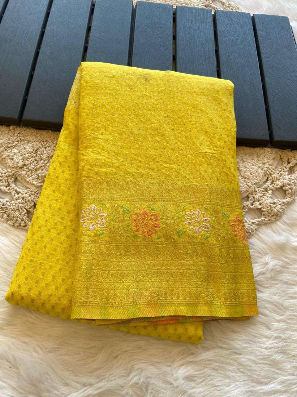 Pure Soft Khadi Crepe Silk Saree collection manufacturers surat 