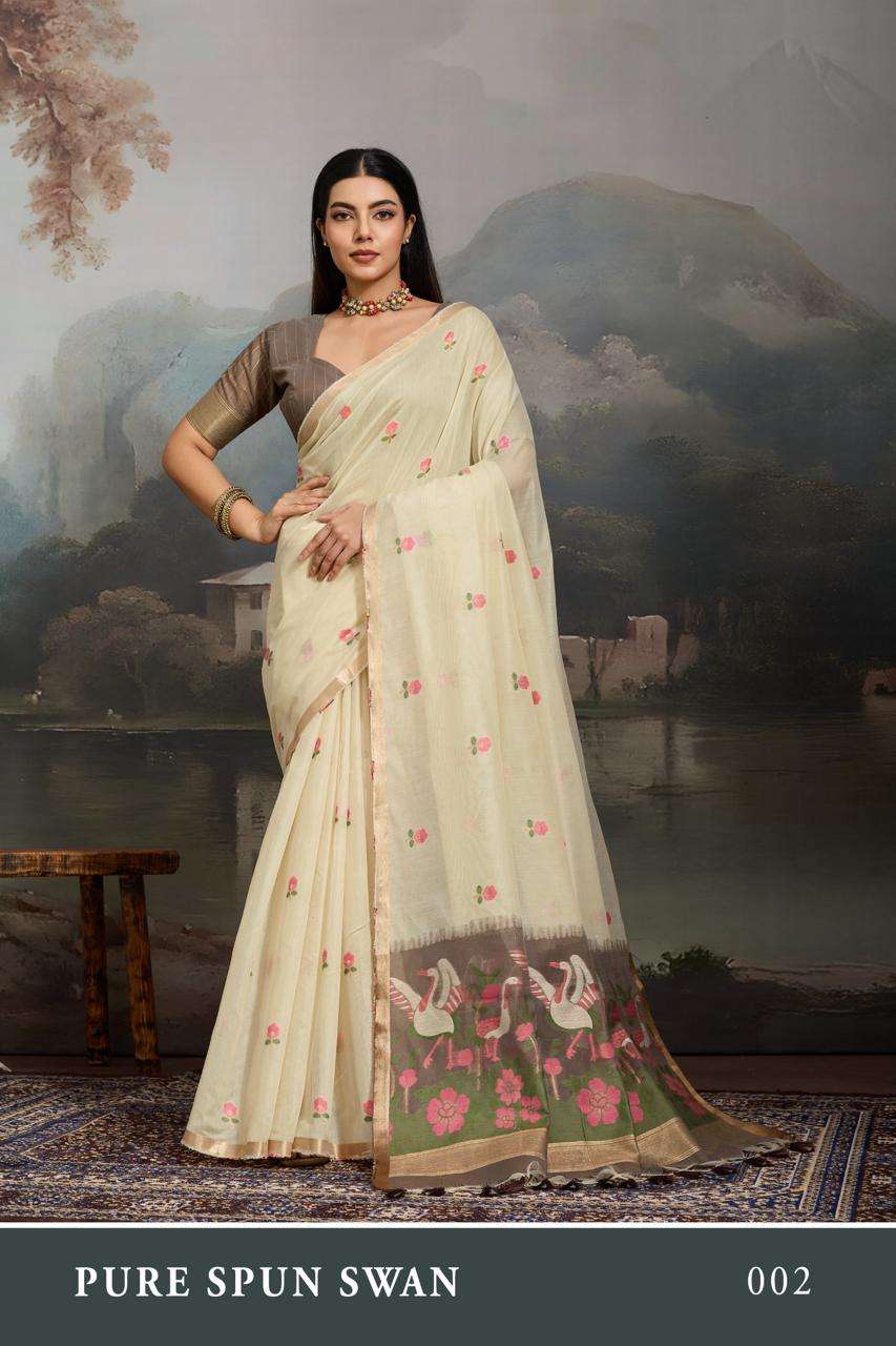 PURE SPUN SWAN by RAJTEX saree Collection manufacturer surat 