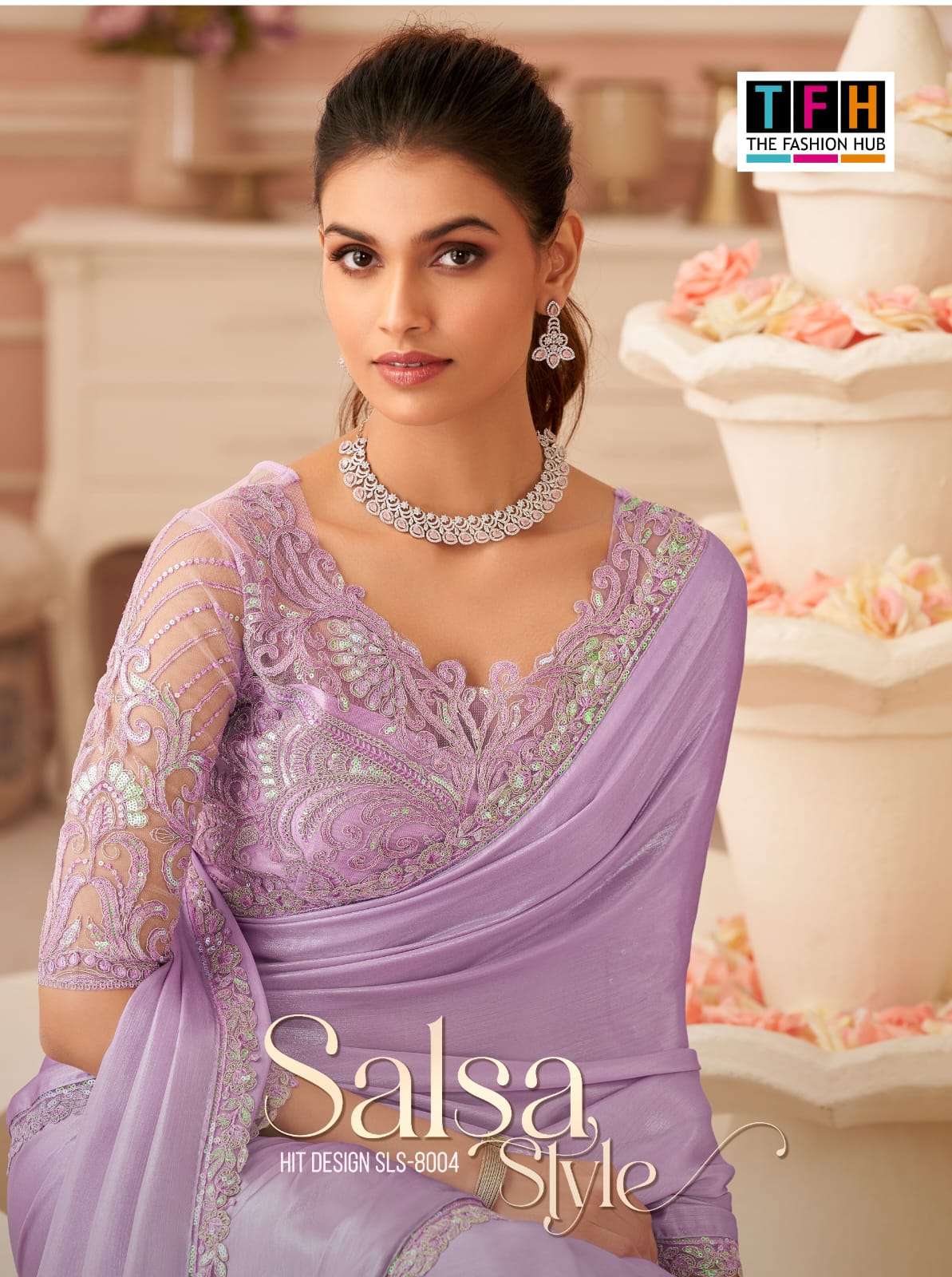 Sls 8004 3 by TFH saree Collection manufacturer surat 
