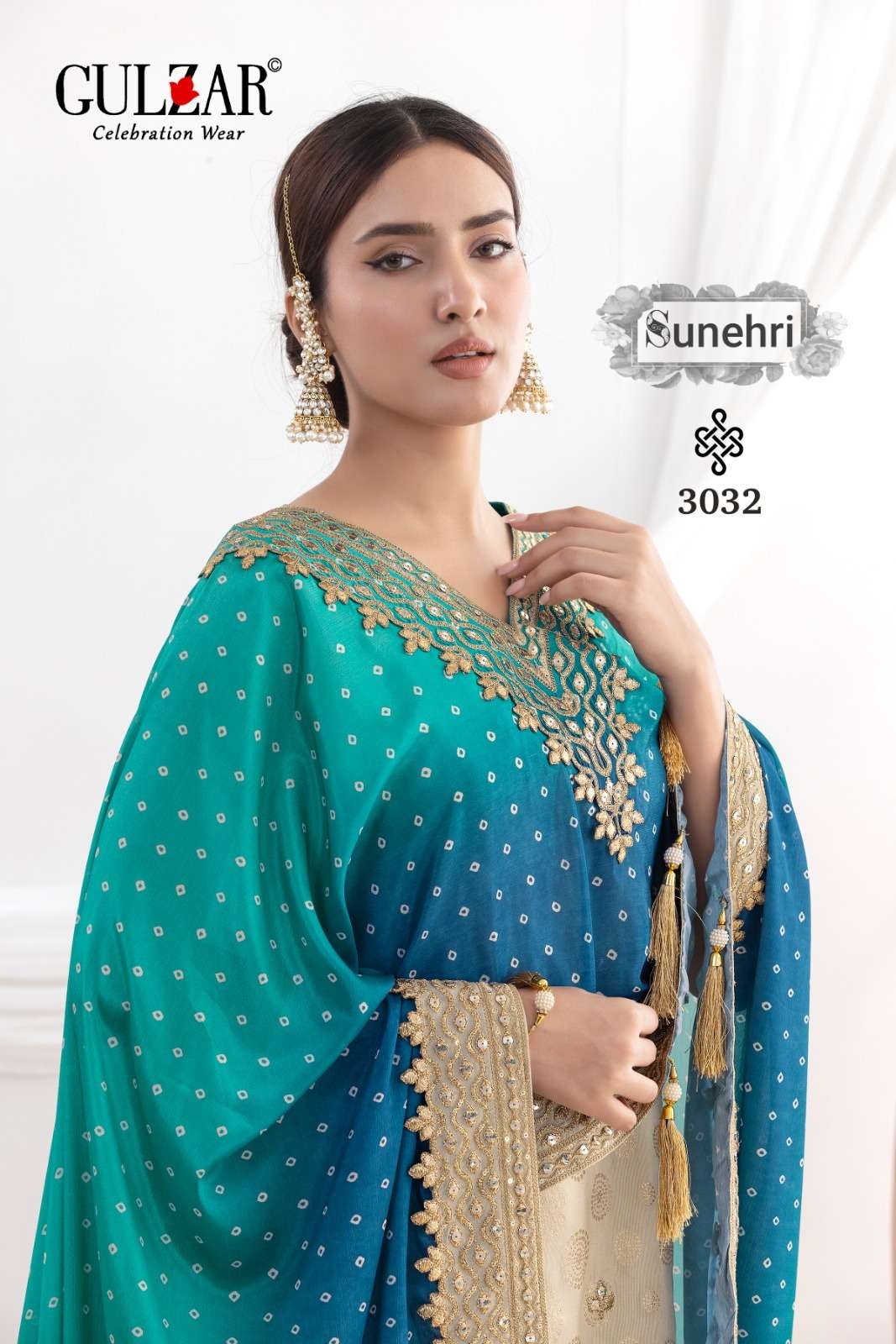 SUNEHRI D No  3031 3033 By GULZAR suit collection manufacturers surat 