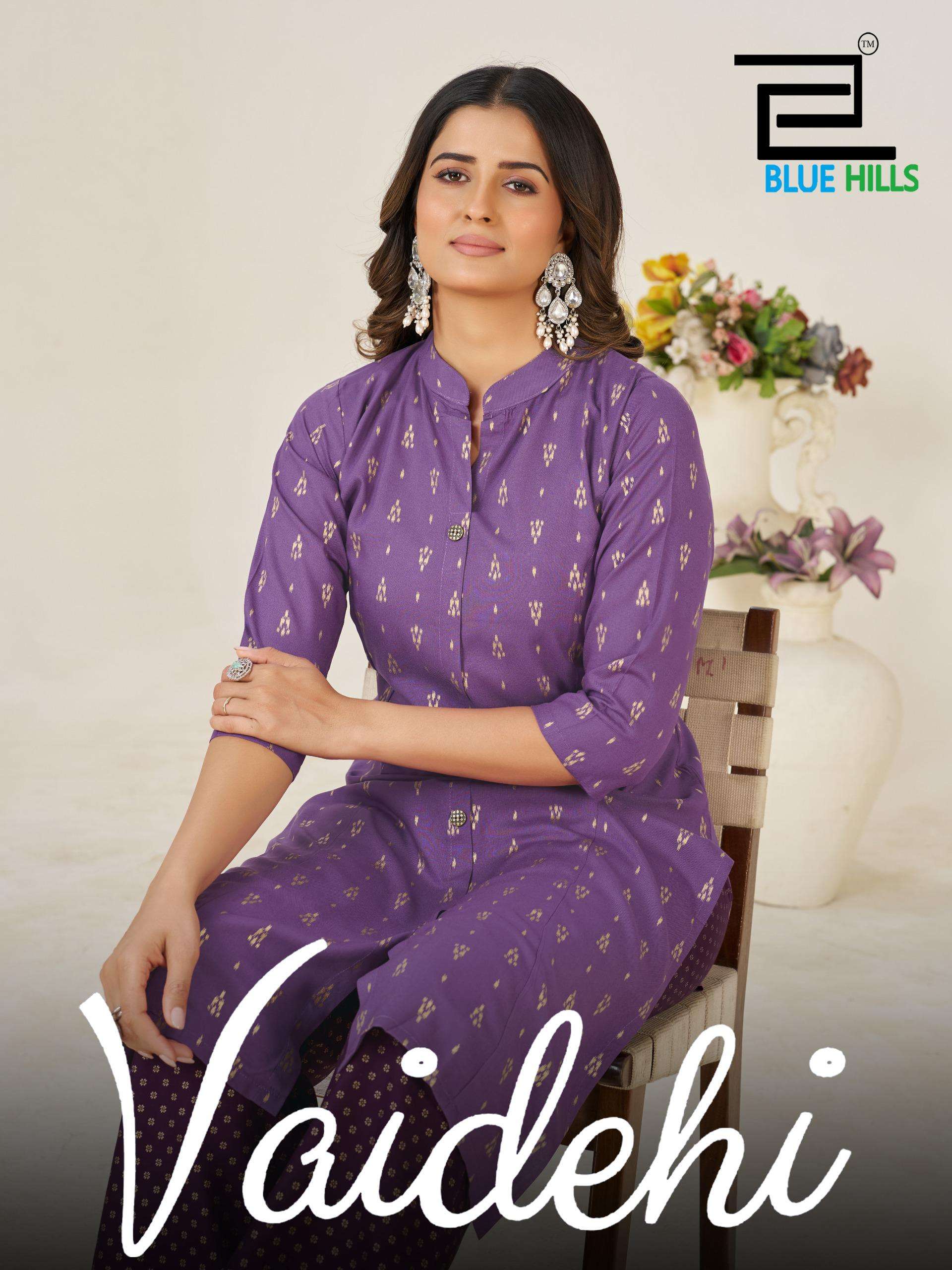 Vaidhehi by blue hills kurti collection manufacturers surat 
