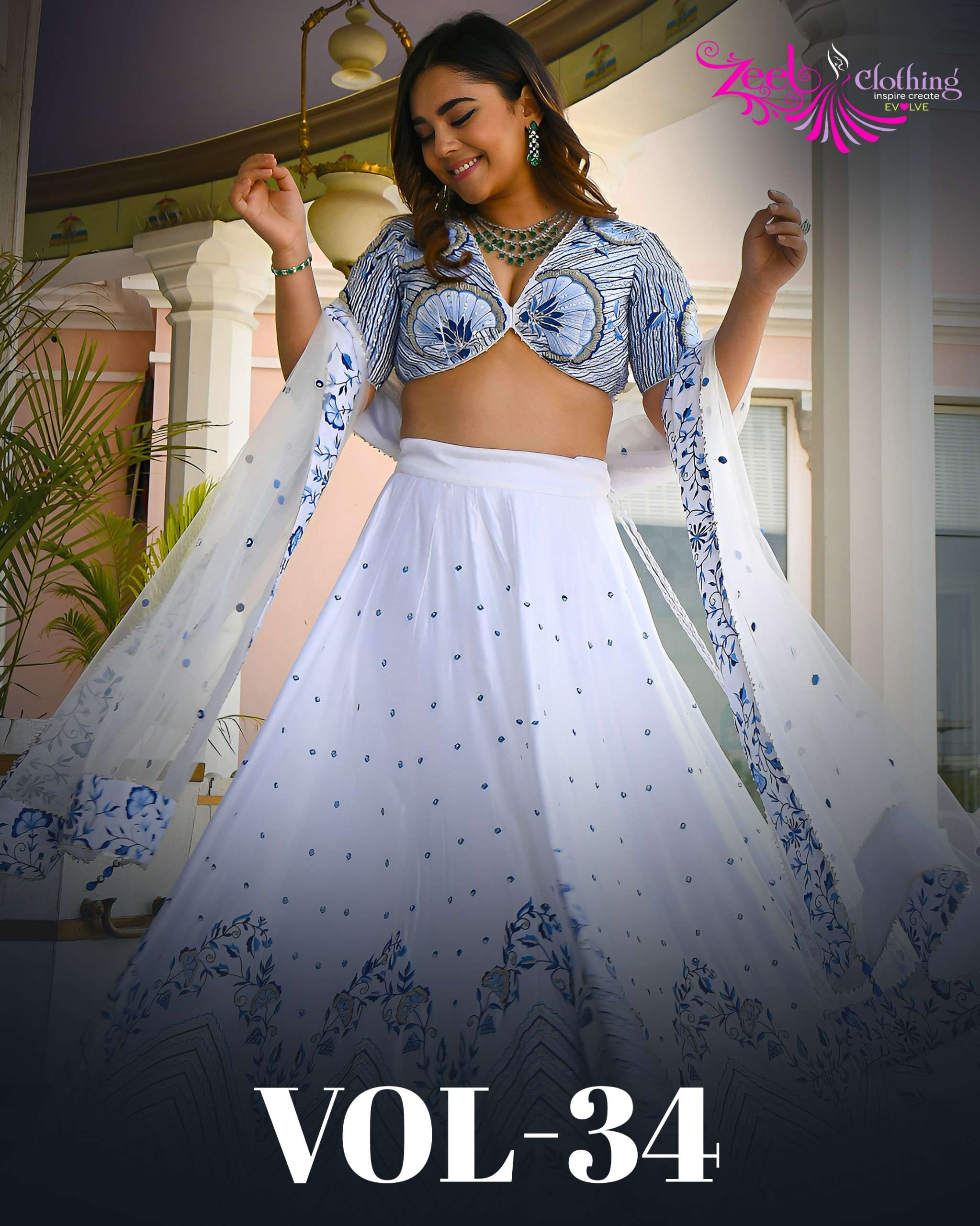 VOL 34 by Zeel Clothing Lehenga Choli collection manufacturers surat 