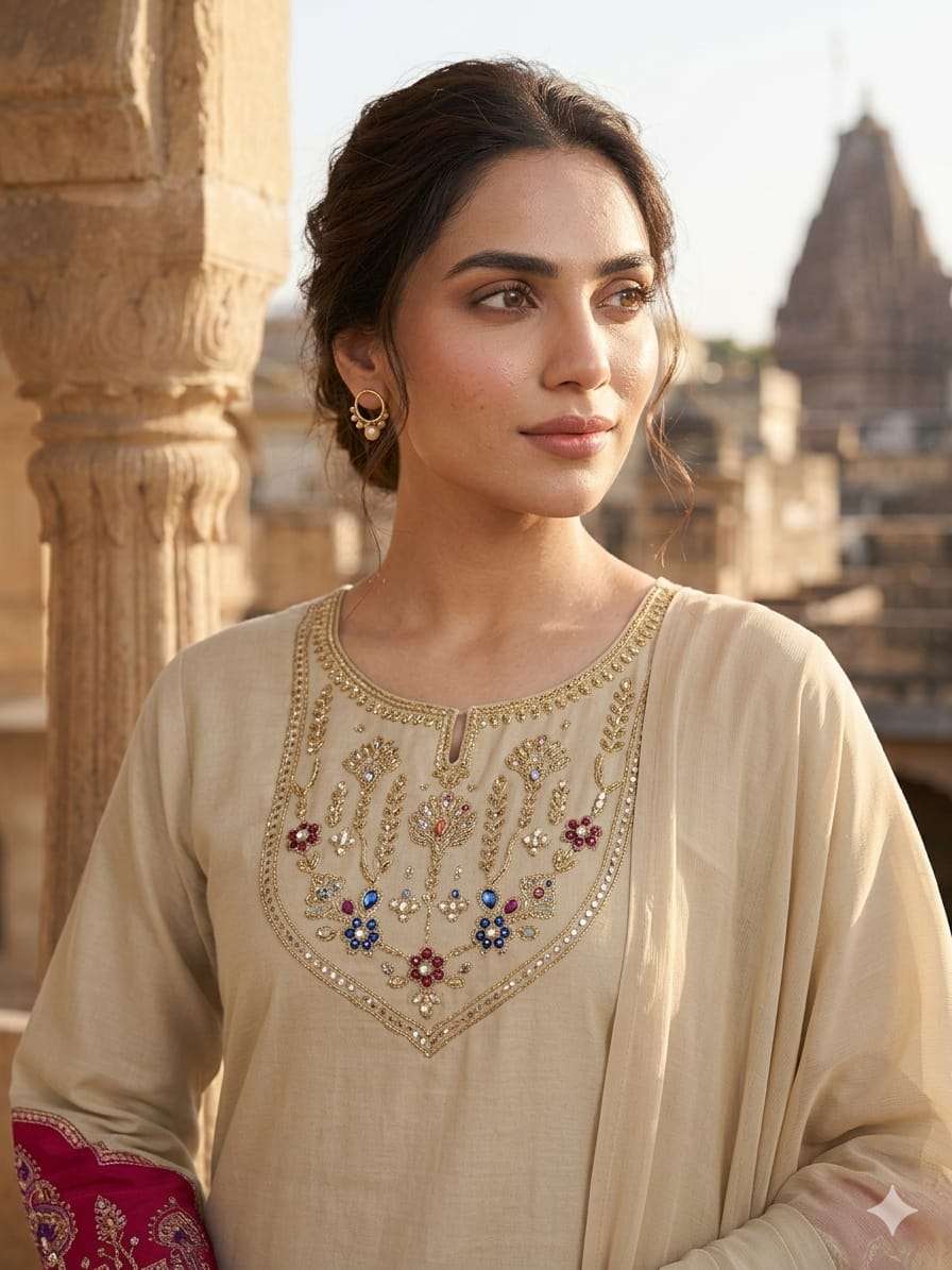 3 PIECE KURTI  PLAZZO DUPATTA collection manufacturers surat 