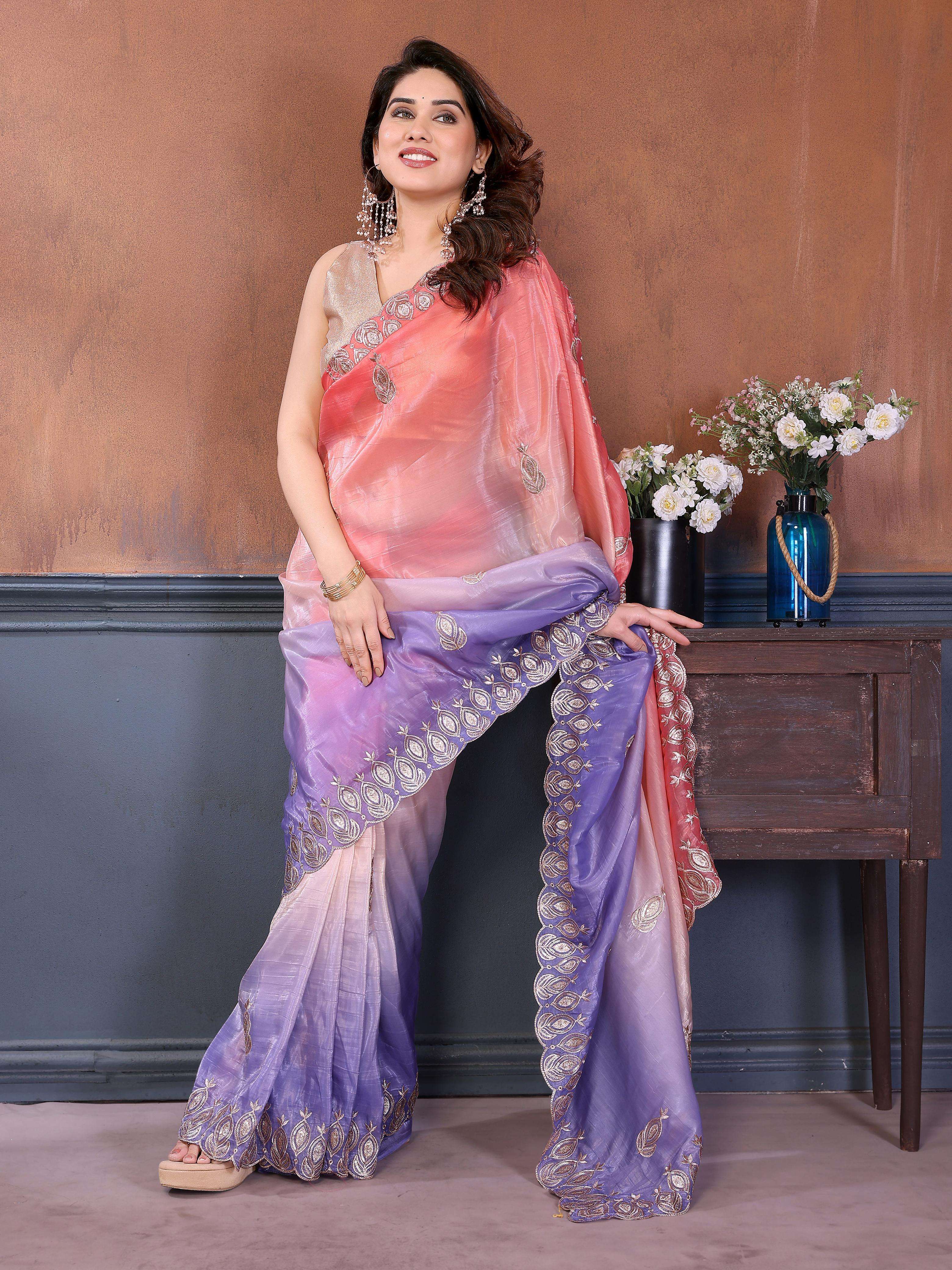 A97 GOLD CRUSH SILK Saree Collection manufacturer surat 