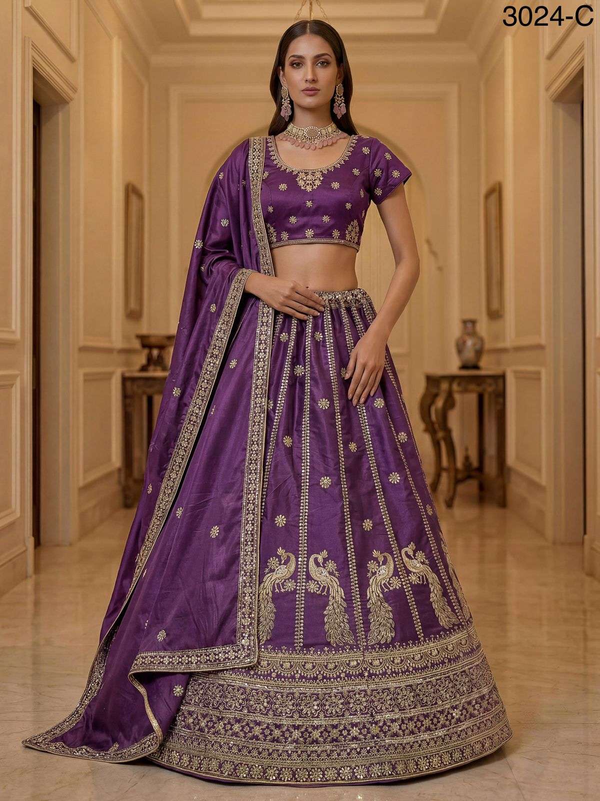 Code 3024 lehenga choli collection manufacturers surat 