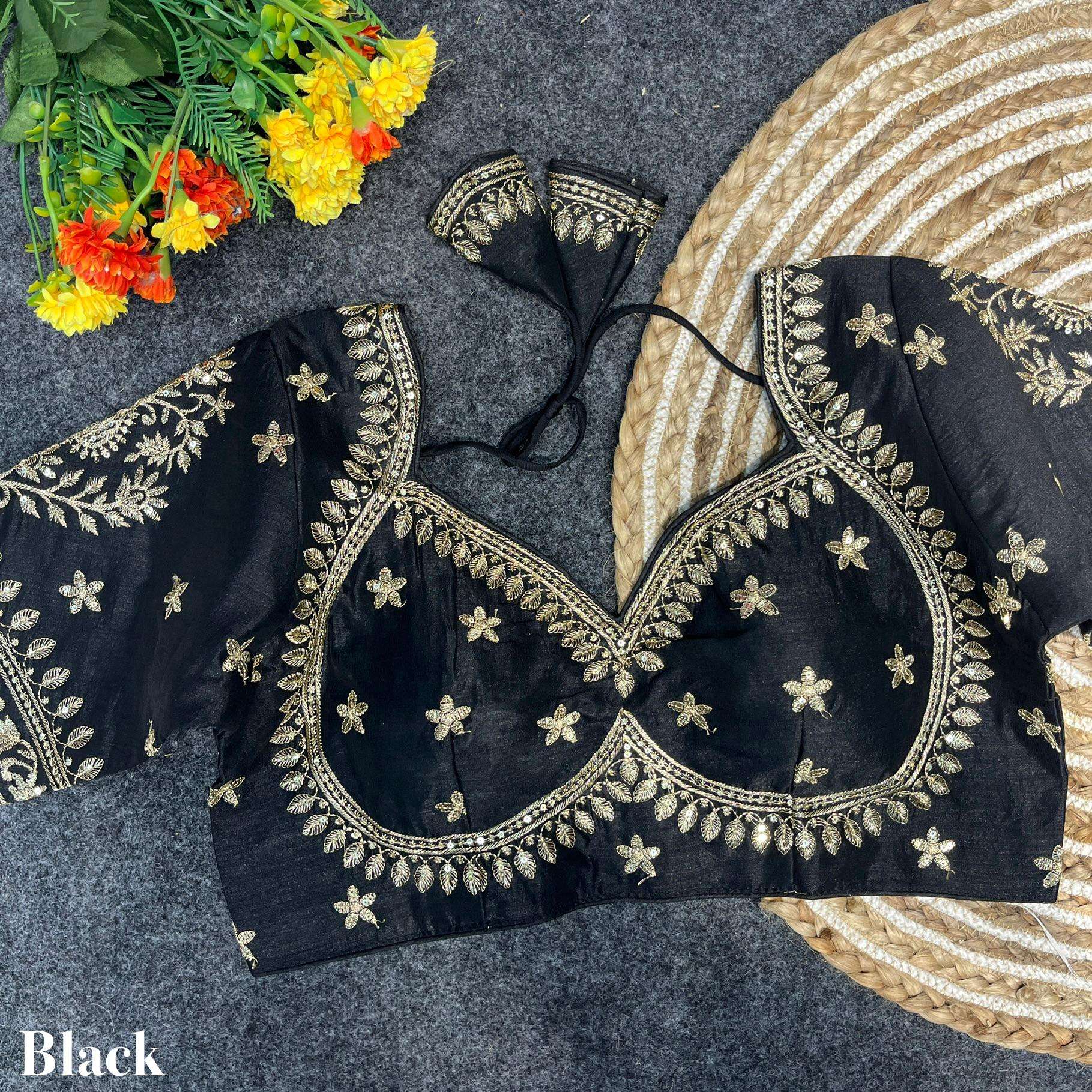 Design MUMTAAZ VICHITRA SILK BLOUSE Collection manufacturers surat 