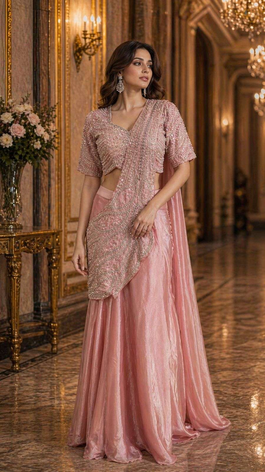 DESIGN NO A508 READY TO WEAR SAREE collection manufacturers surat 
