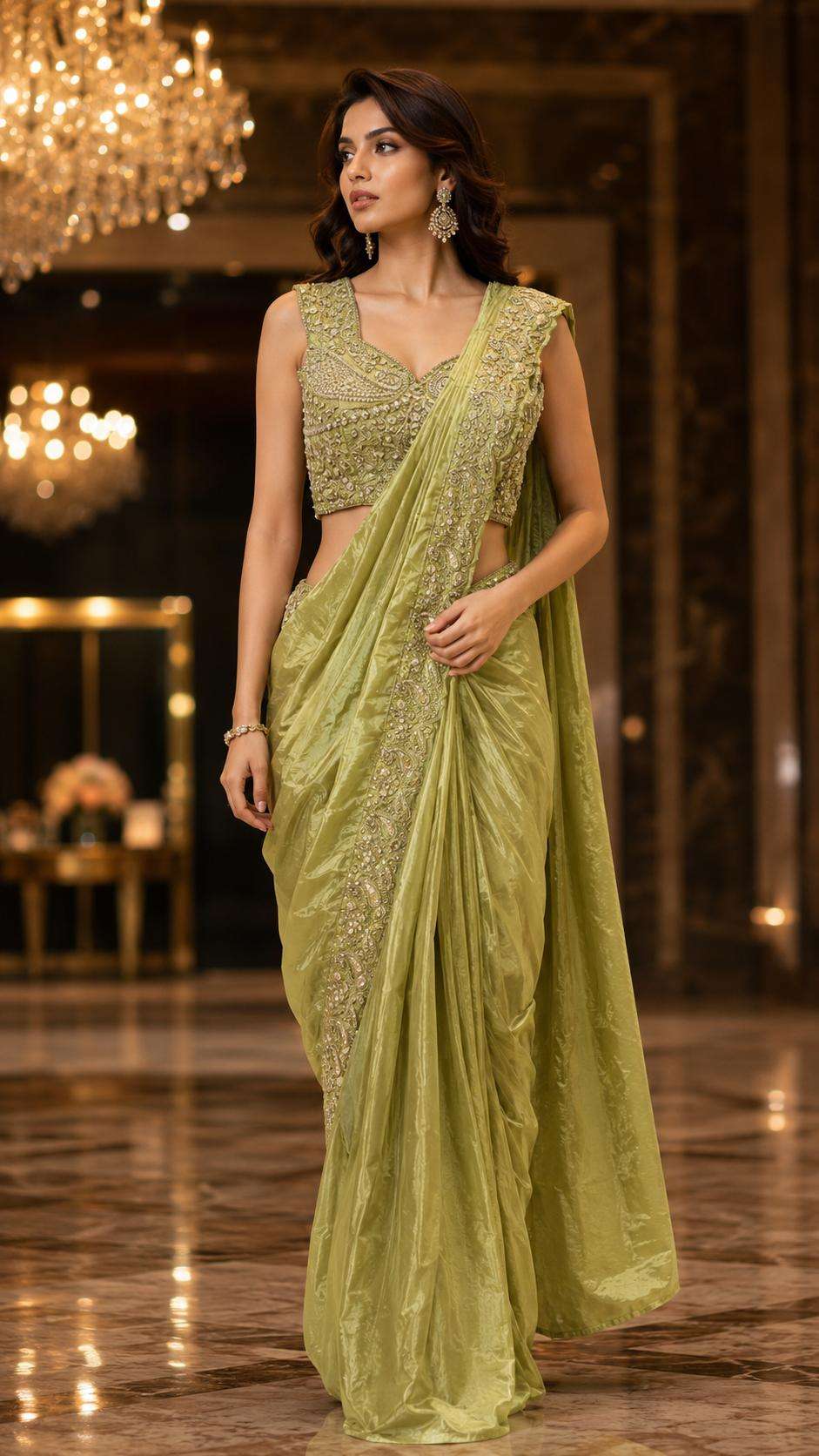 DESIGN NO A536 READY TO WEAR SAREE collection manufacturers surat 