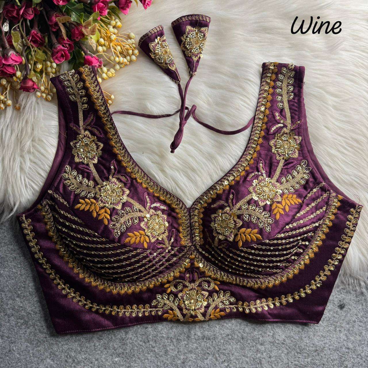 INSPIRED BEADS WORK BLOUSE collection manufacturers surat 