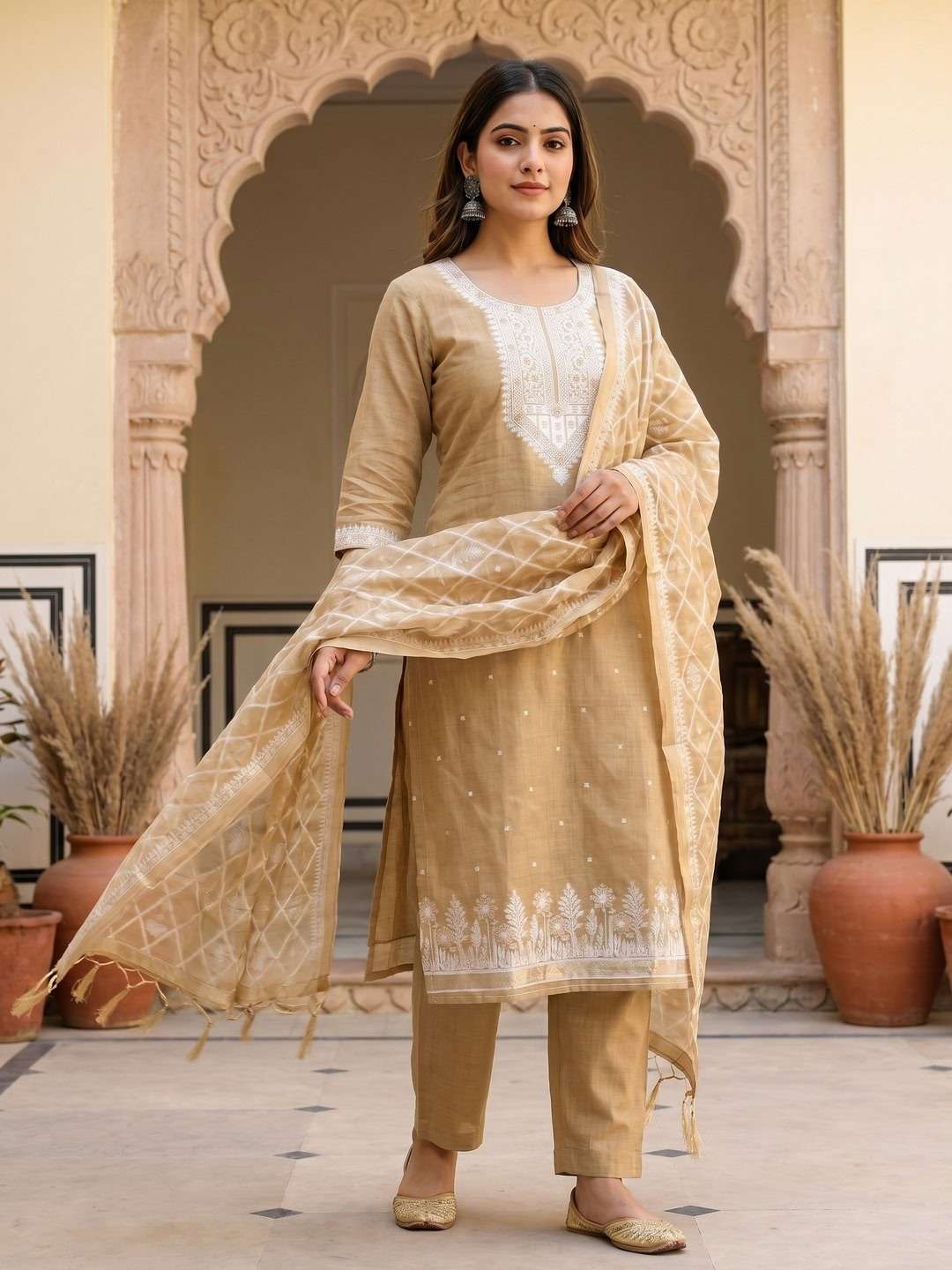 Jamdani 02 Muga Cotton suit collection manufacturers surat 