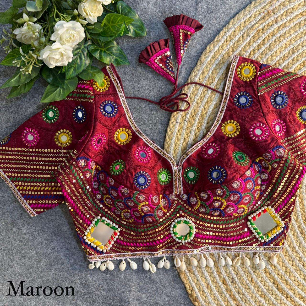 MIRROR WORK NAVRATRI SPECIAL BLOUSE collection manufacturers surat 
