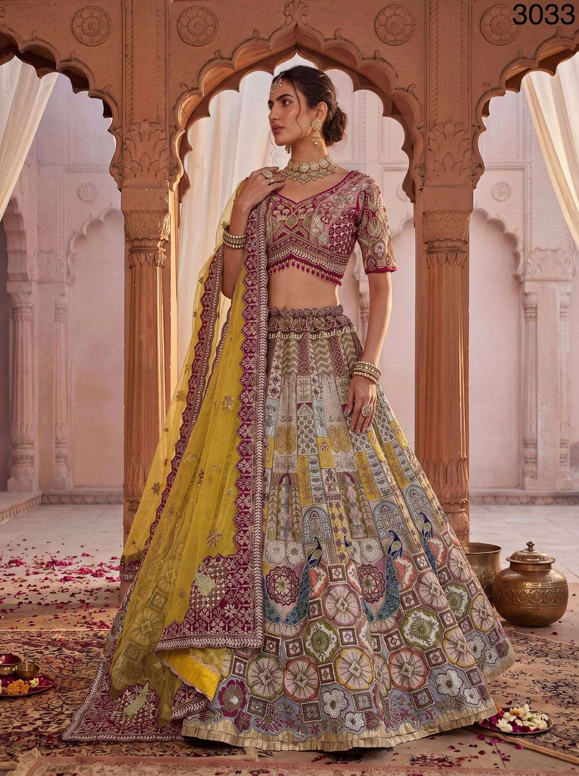 Product Code 3033 Mayur Heritage Lehenga Choli collection manufacturers surat 