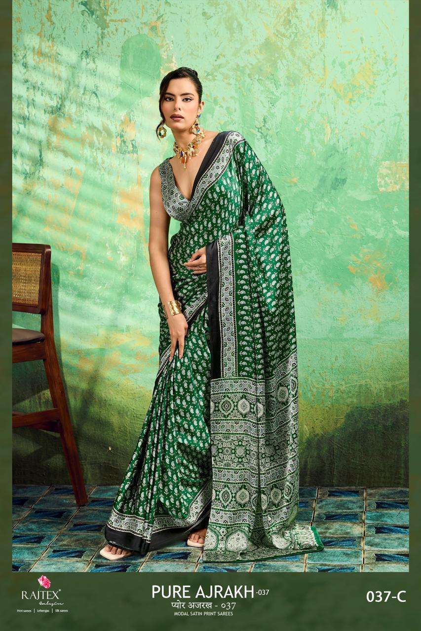 PURE AJARAKH 037 by RAJTEX saree Collection manufacturer surat 
