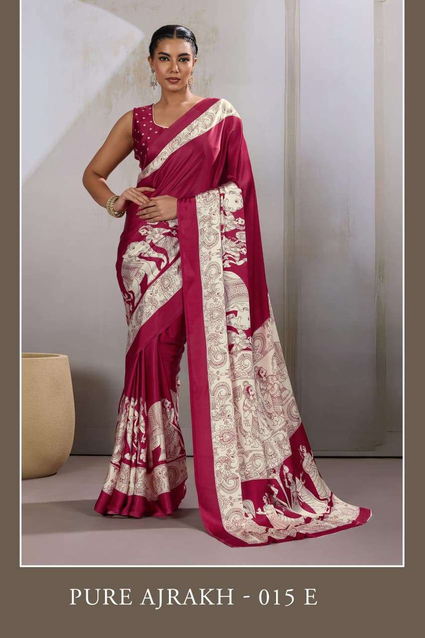 PURE AJRAKH 015 saree Collection manufacturer surat 