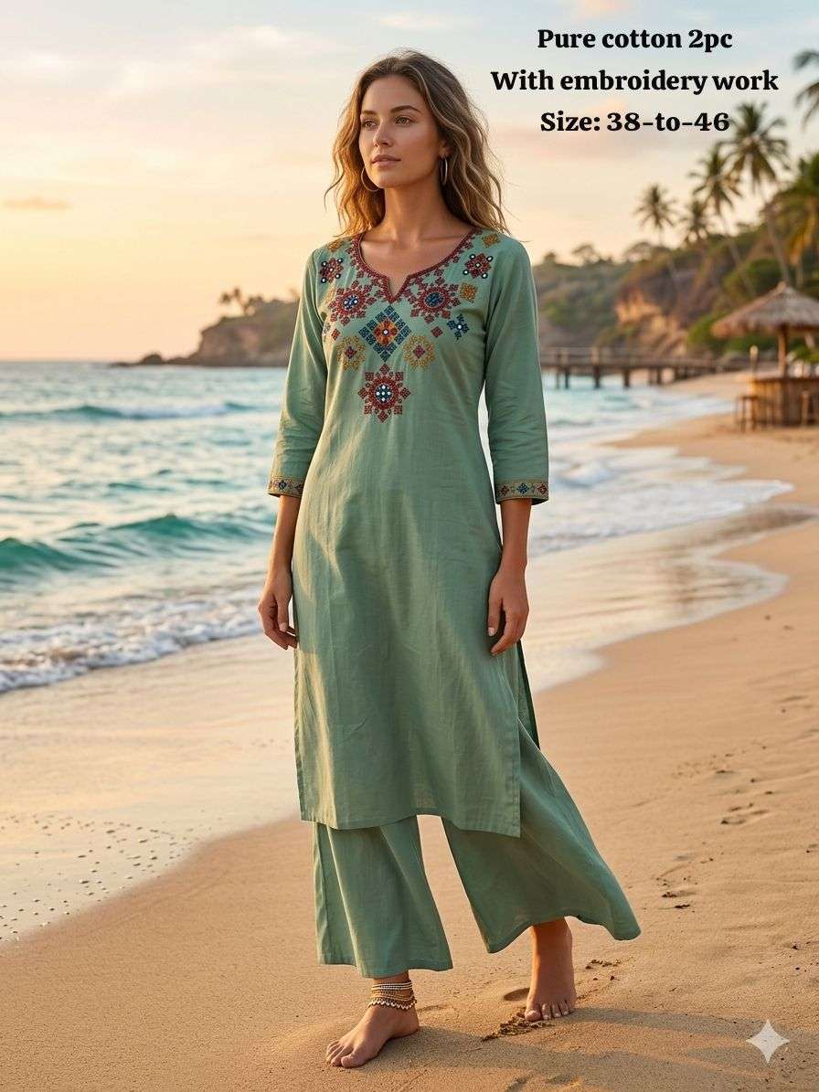 Pure Dhabu cotton kurti plazzo set collection Manufacturer surat 