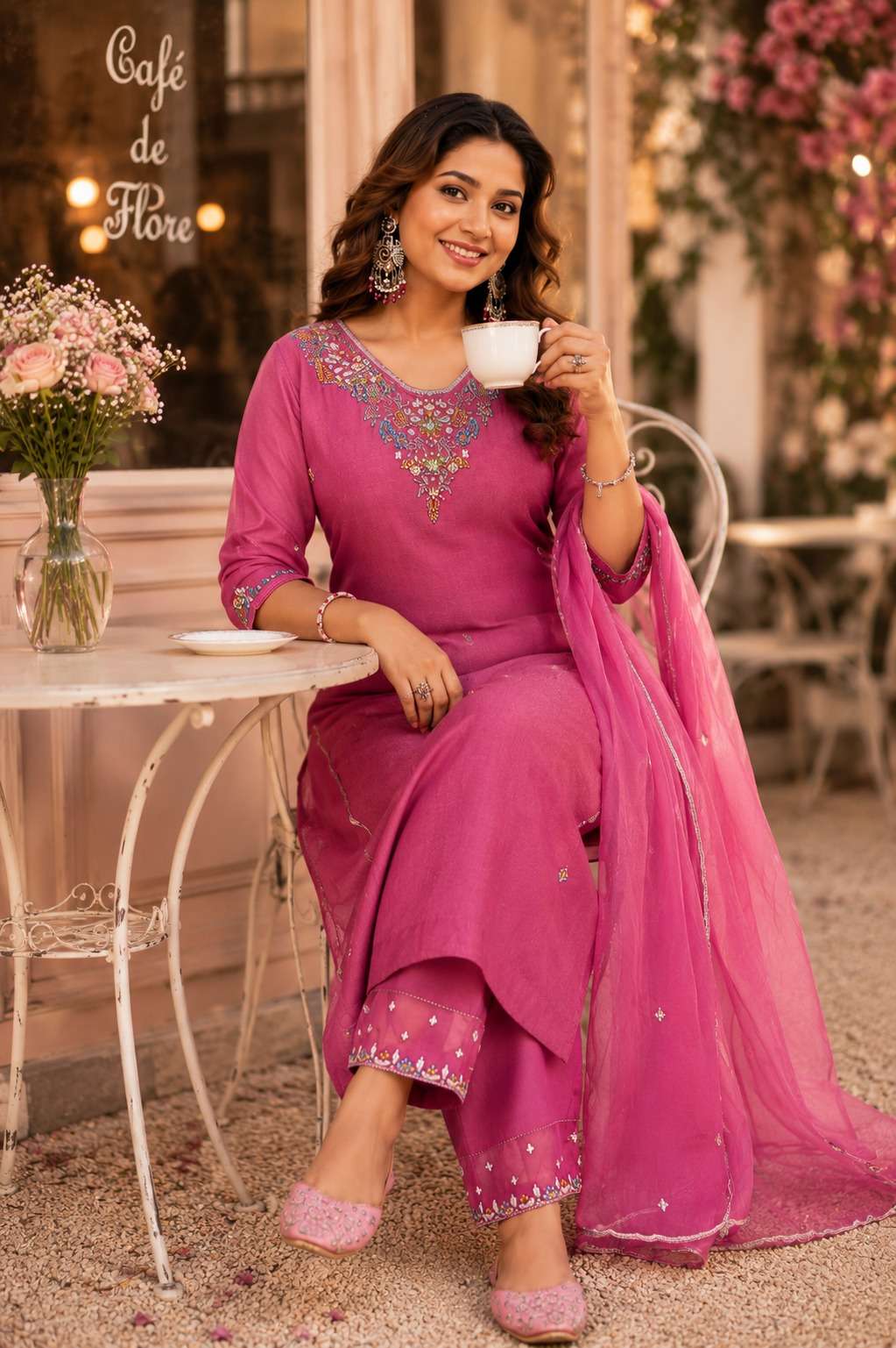 PURE DOLA KURTI PANT WITH  DUPATTA Collection manufacturers surat 