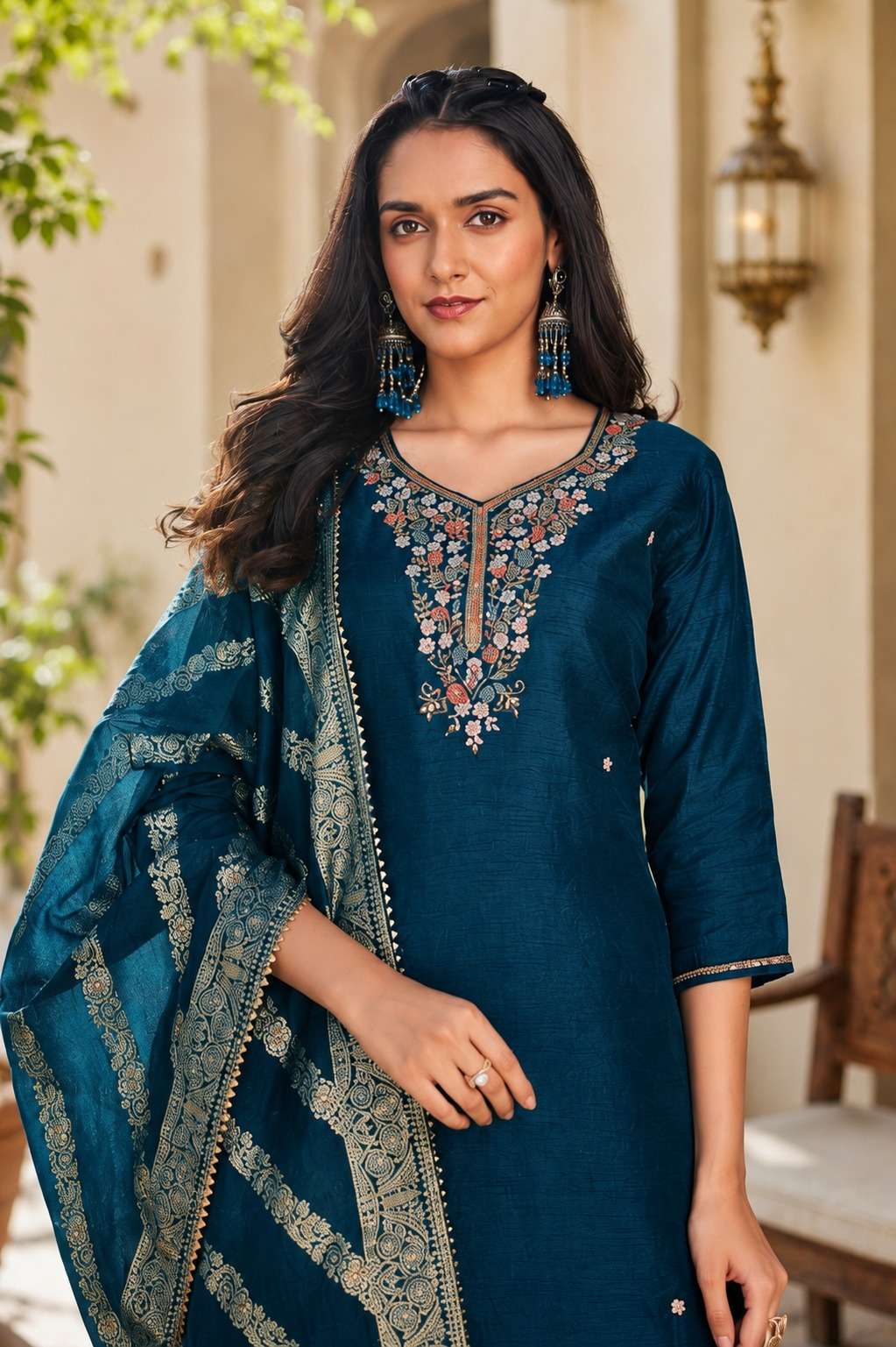 PURE DOLA SILK KURTI PANT WITH  DUPATTA collection manufacturers surat 
