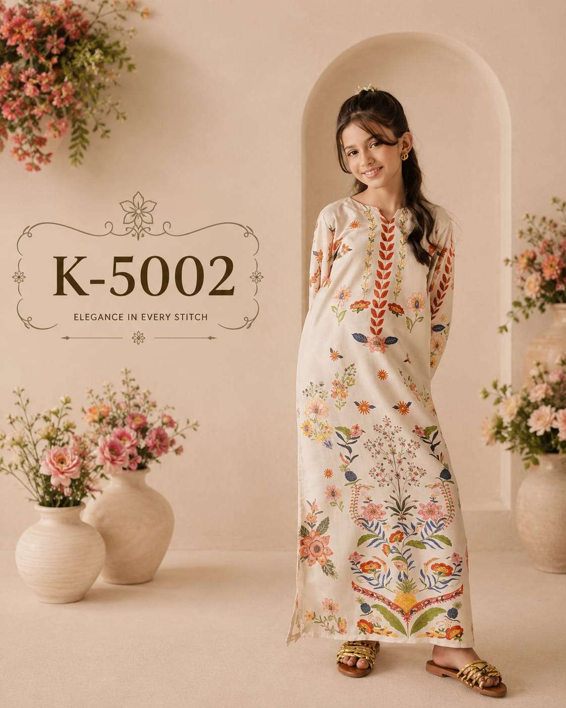 Series K 5001 K 5002 K 5003 K 5004 fancy Kids wear collection manufacturers surat 
