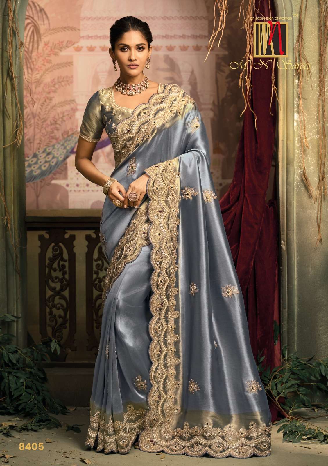 SHAHI POSHAK vol A by M N Saree Collection manufacturer surat 
