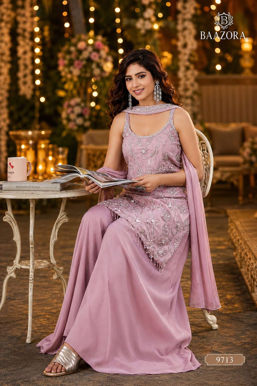 SHORT KURTI WITH FLARED DIVIDER DUPATTA Collection manufacturers surat 