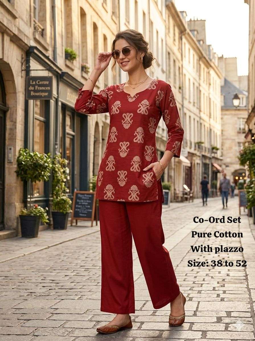 Short Top Pure cotton CO ORD SET collection manufacturers surat 