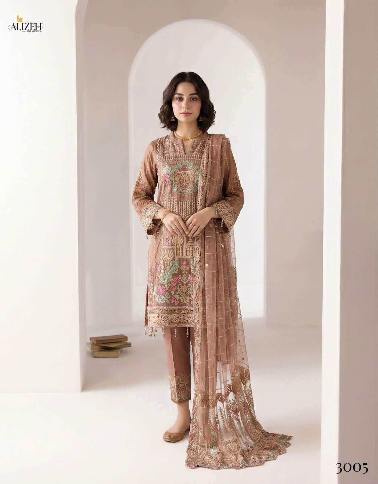 ALIZEH 3005 kurti collection manufacturers surat 