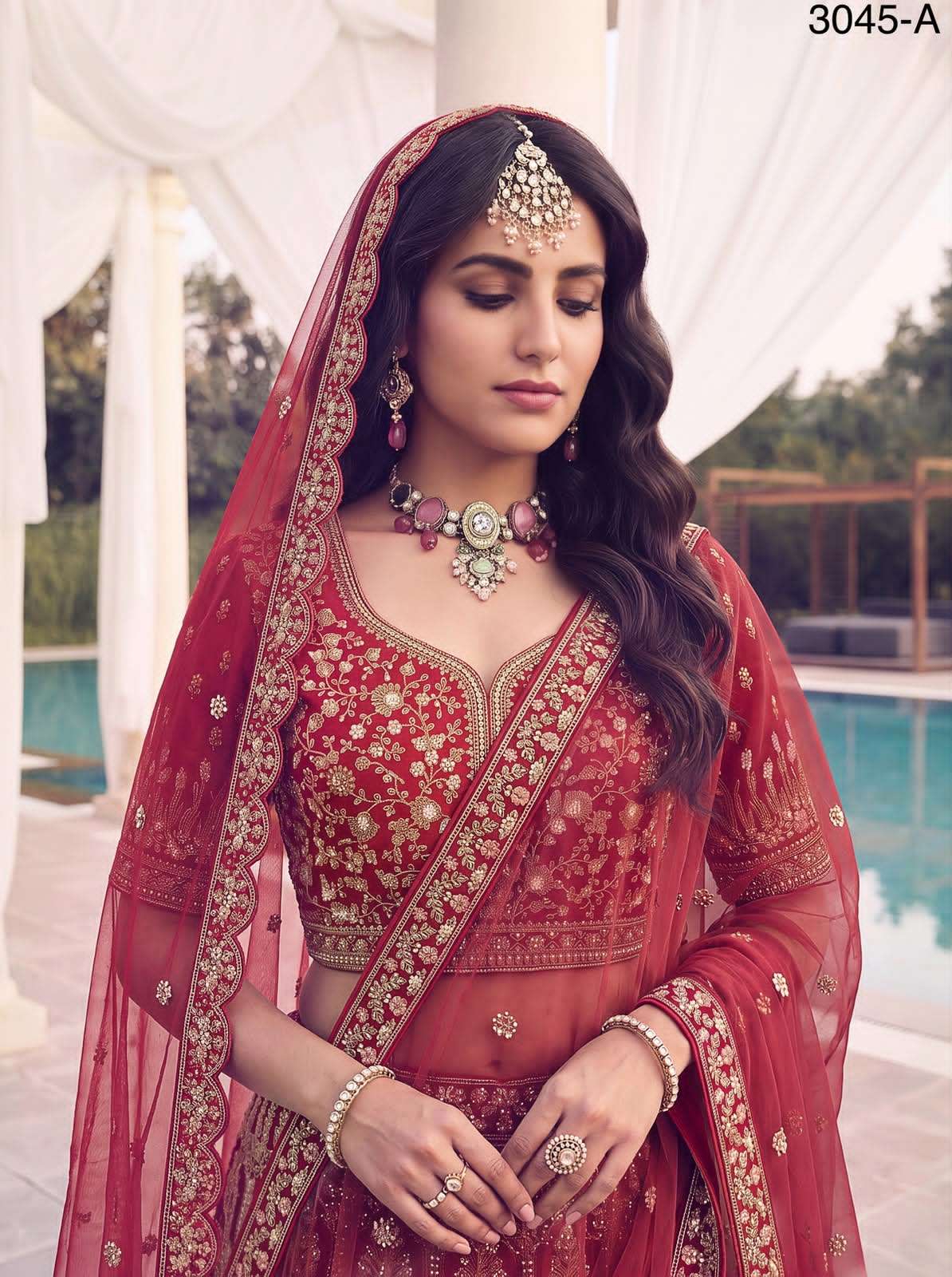 Code 3045 Bridal Lehenga choli collection manufacturers surat 