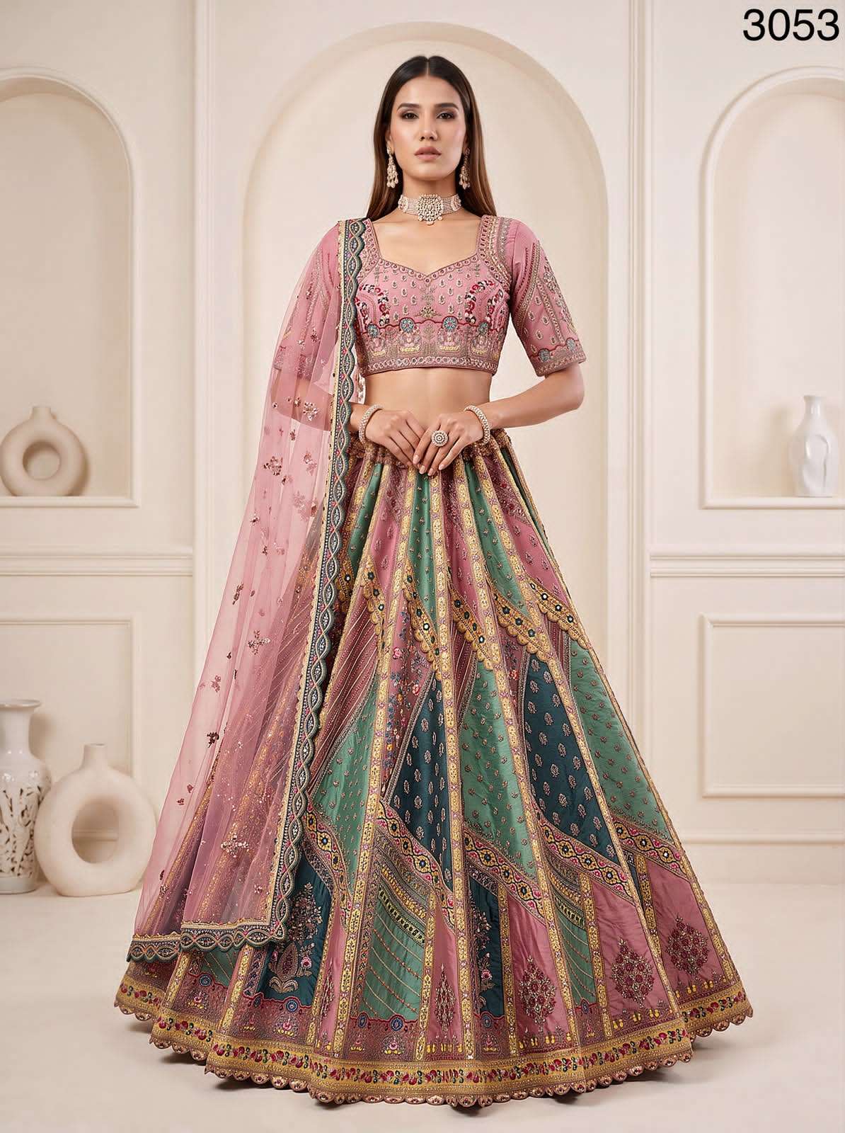 Code  3053 Designed Lehenga Choli collection manufacturers surat 