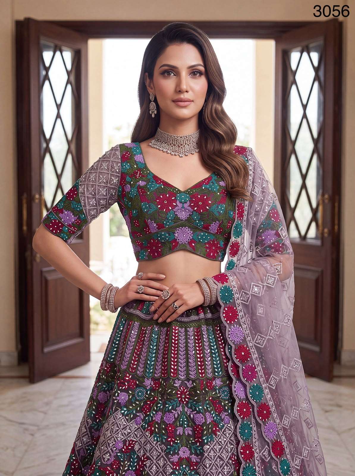 Code 3056 lehenga choli collection manufacturers surat 