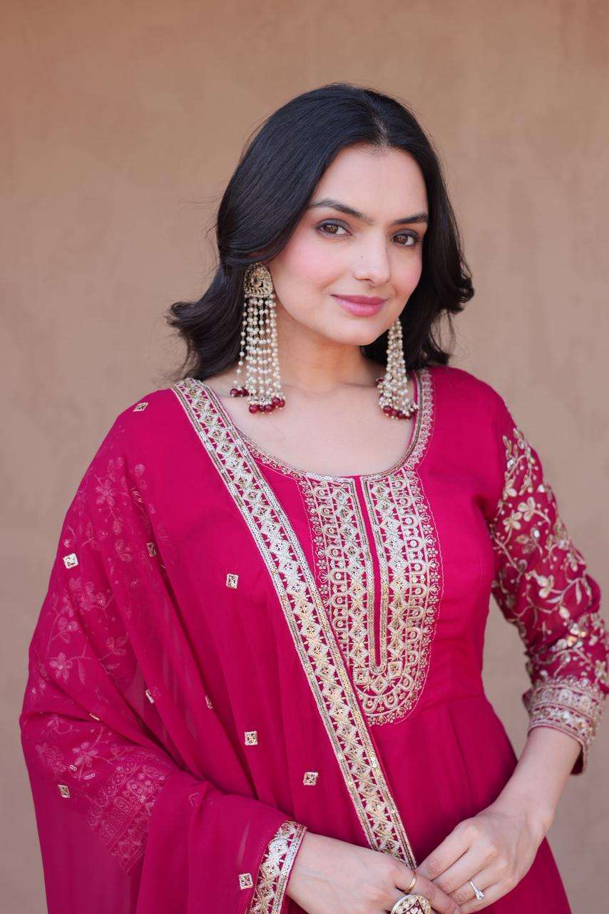 Code KA 1253 READYMADE  GOWN WITH PANT DUPATTA collection manufacturers surat 