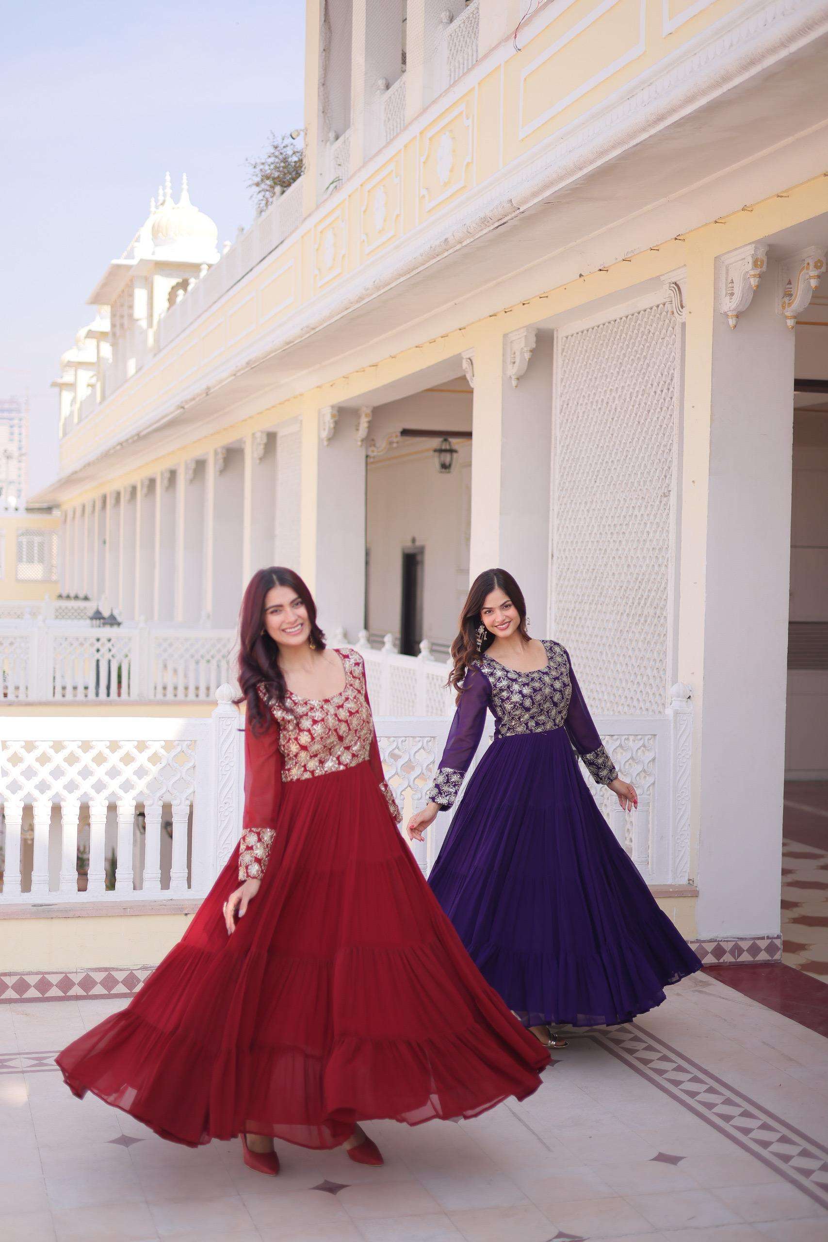 Code LW 9309 gown collection manufacturers surat 