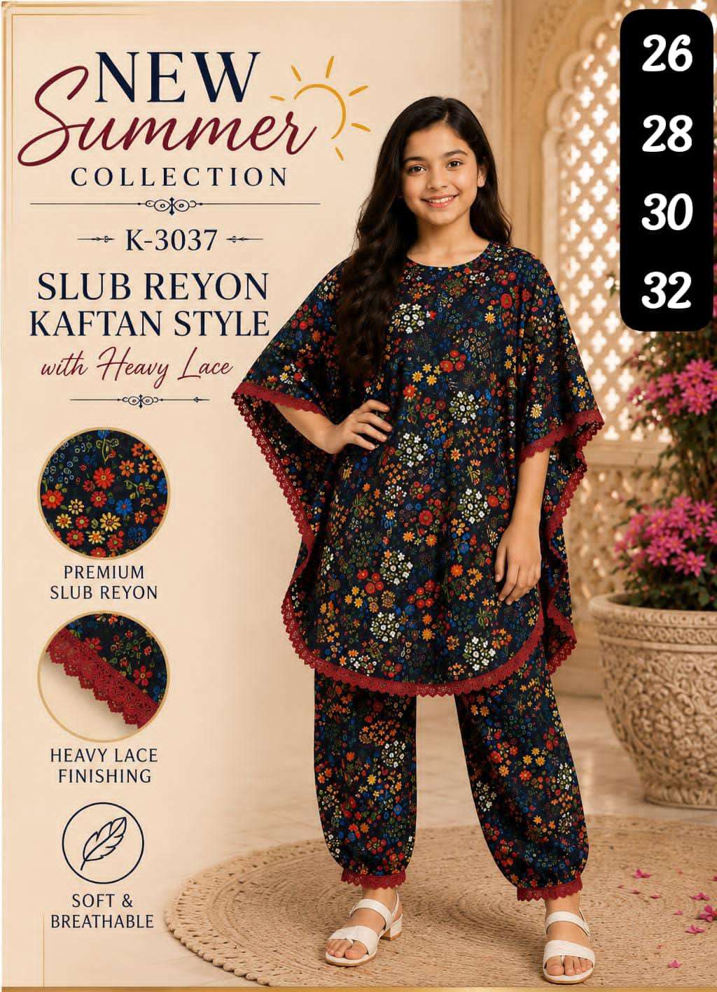 New Kaftan style Slub Reyon kids were Collection manufacturer surat 