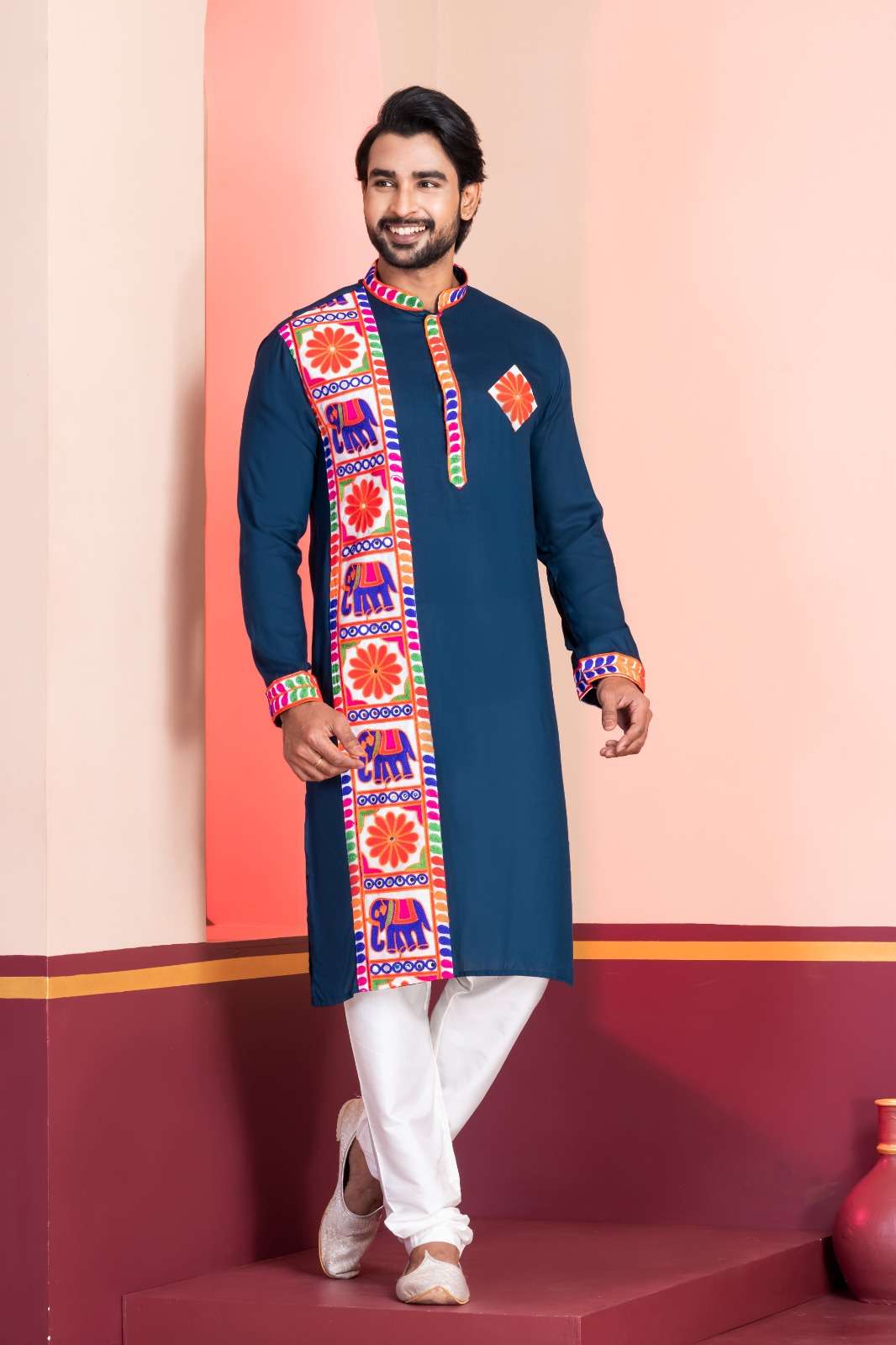 Cat No 13310 Navratri Special Men's Wear Kurta Pajama collection manufacturers surat 