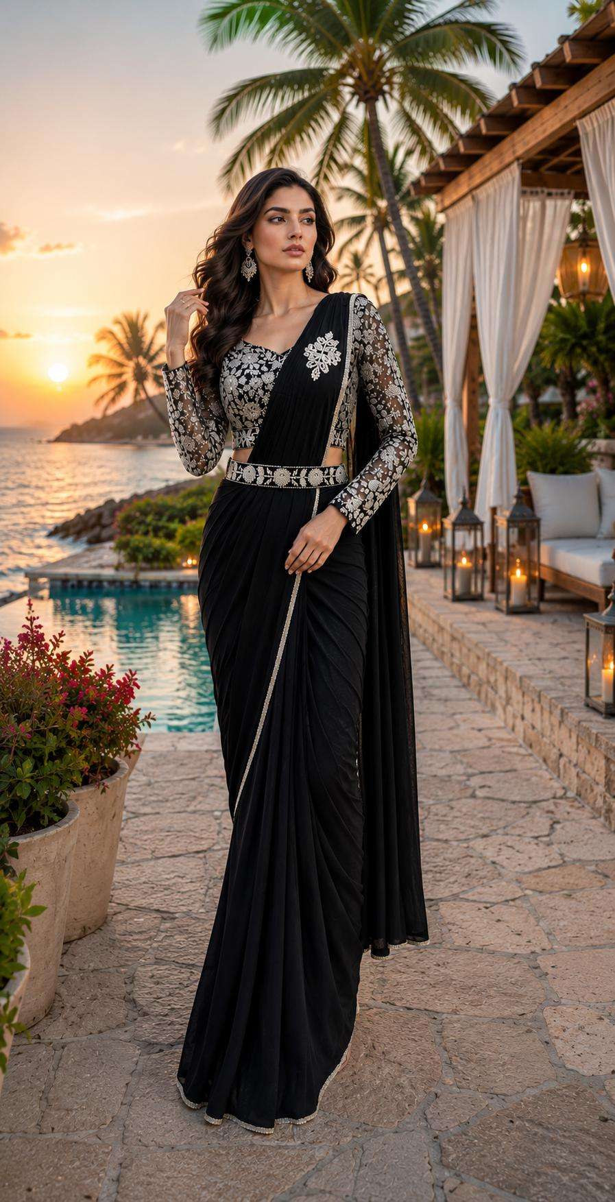 DESIGN NO 102432 b READY TO WEAR SAREE collection manufacturers surat 