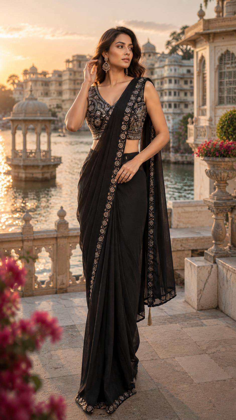 DESIGN NO A514 READY TO WEAR SAREE collection manufacturers surat 
