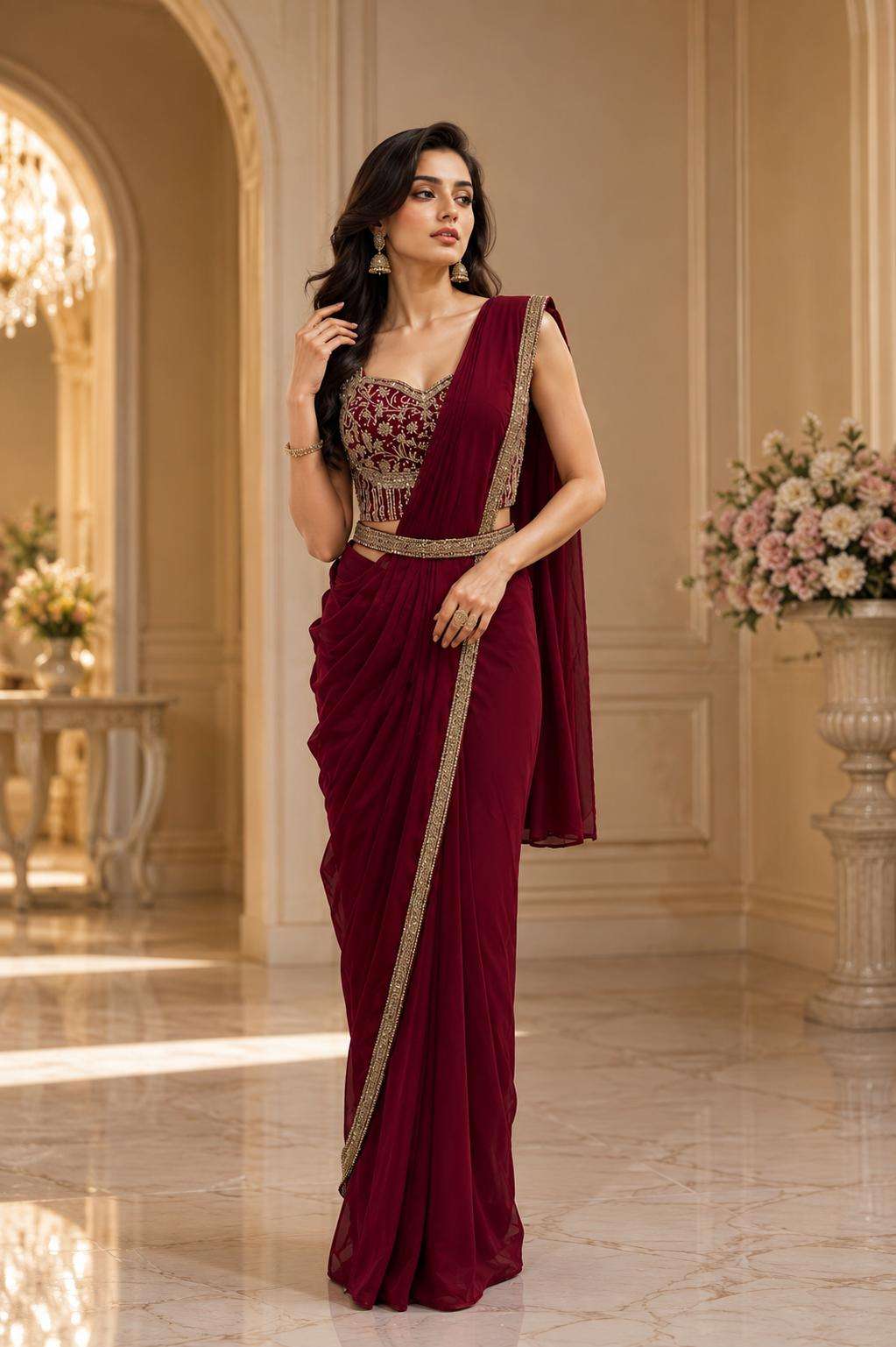 DESIGN NO A553 READY TO WEAR SAREE Collection manufacturers surat 